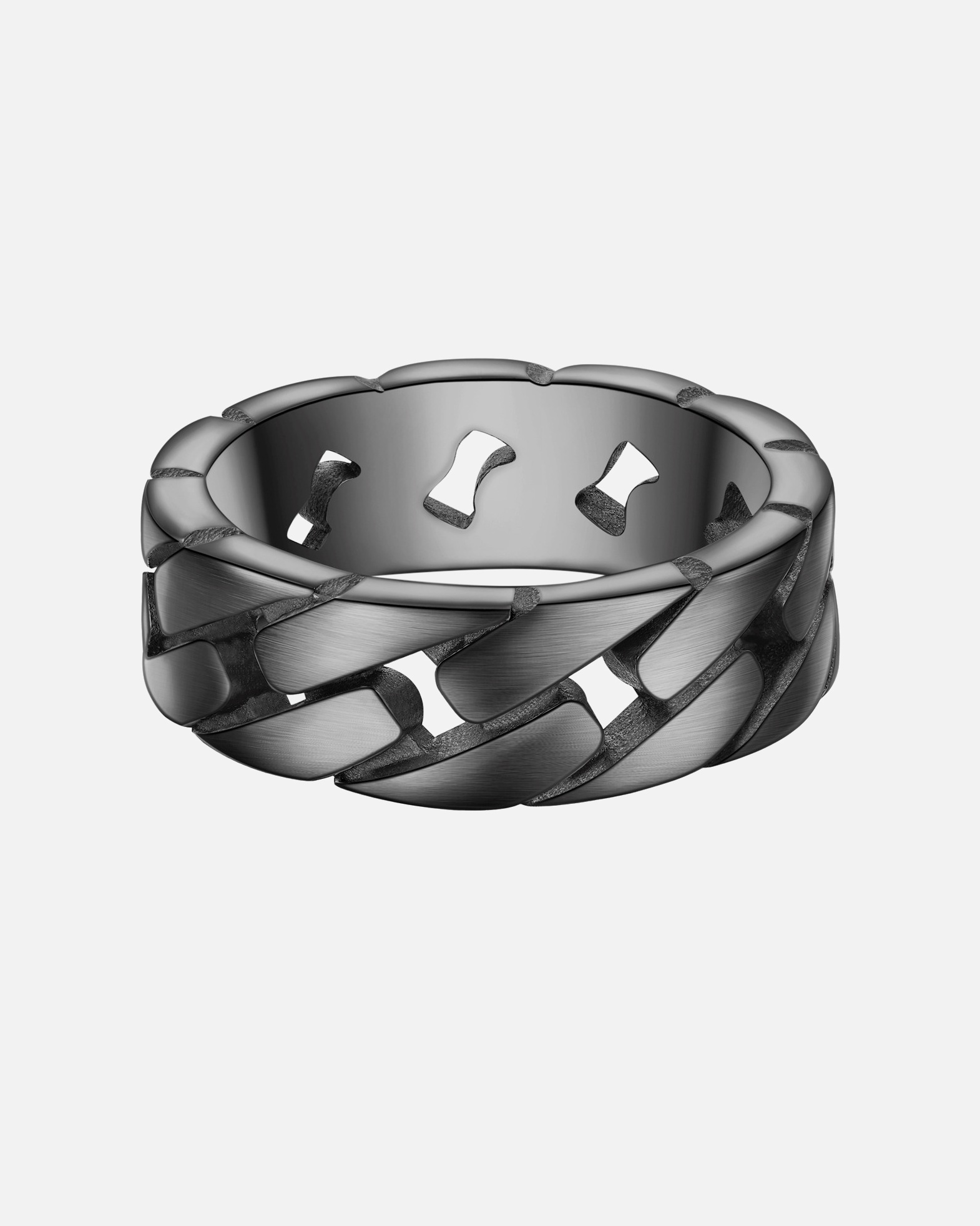 Ring für Männlich True Rebels Ring aus Edelstahl in gunmetal 60