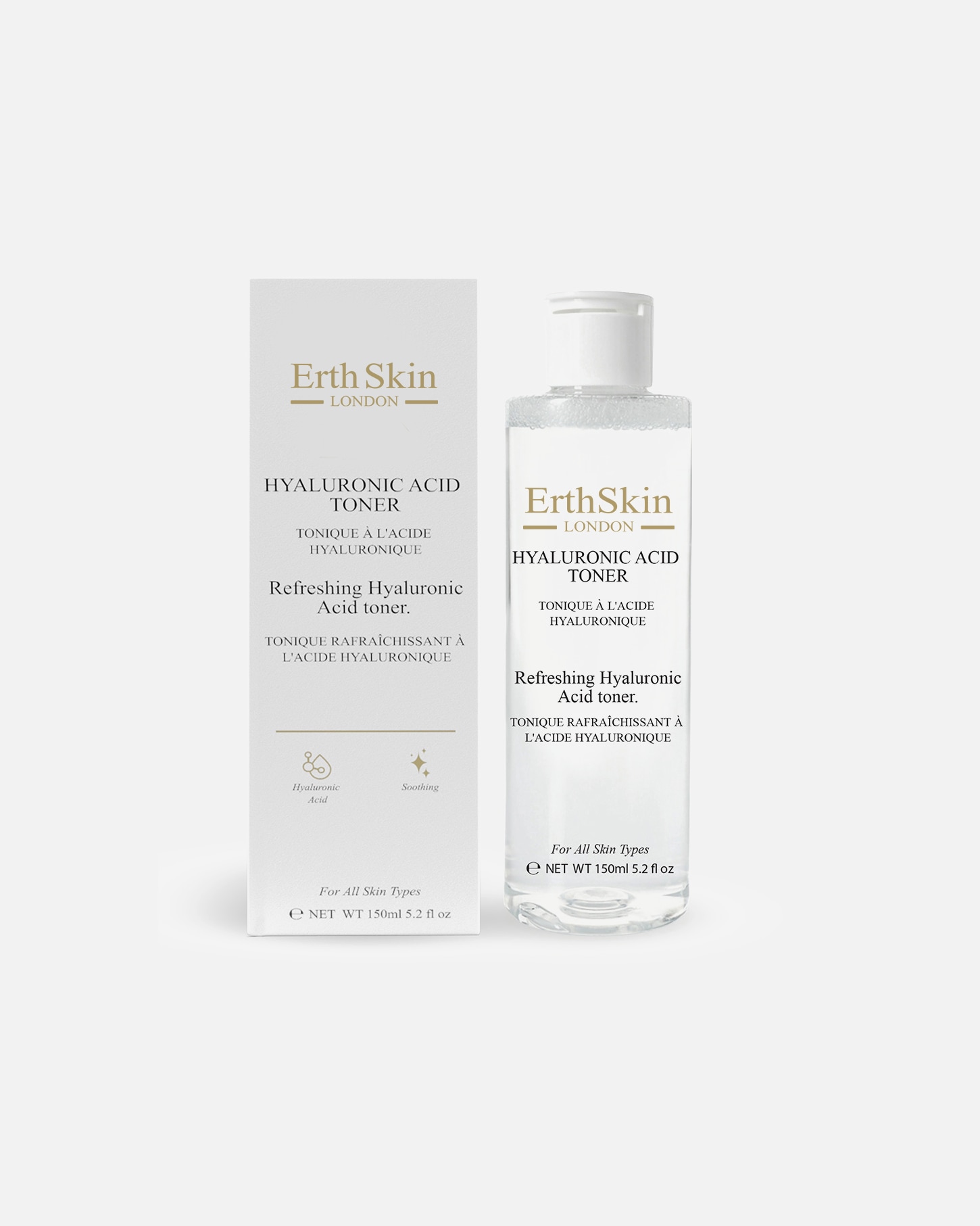 Gesichtswasser für Weiblich ErthSkin London Erfrischender Hyaluronsäure Toner 1 Stück