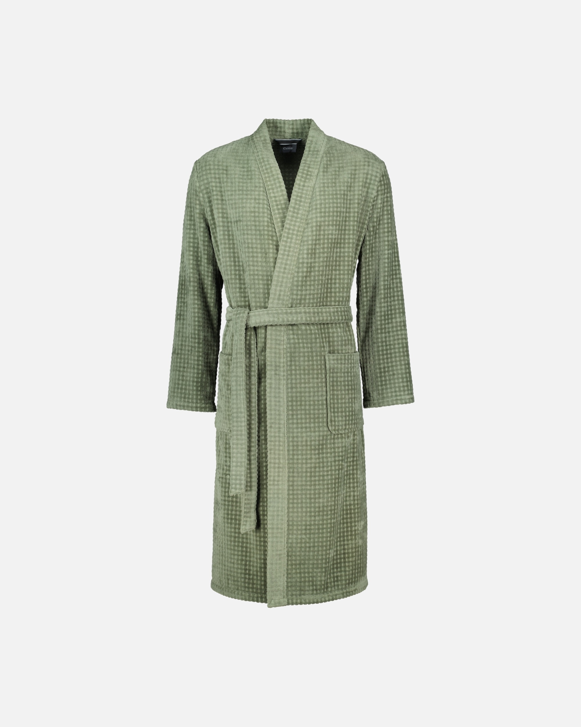 Bademantel für Männlich Cawö Cawö Bademäntel Herren Kimono Waffelpique 5508 field - 453 1 Stück