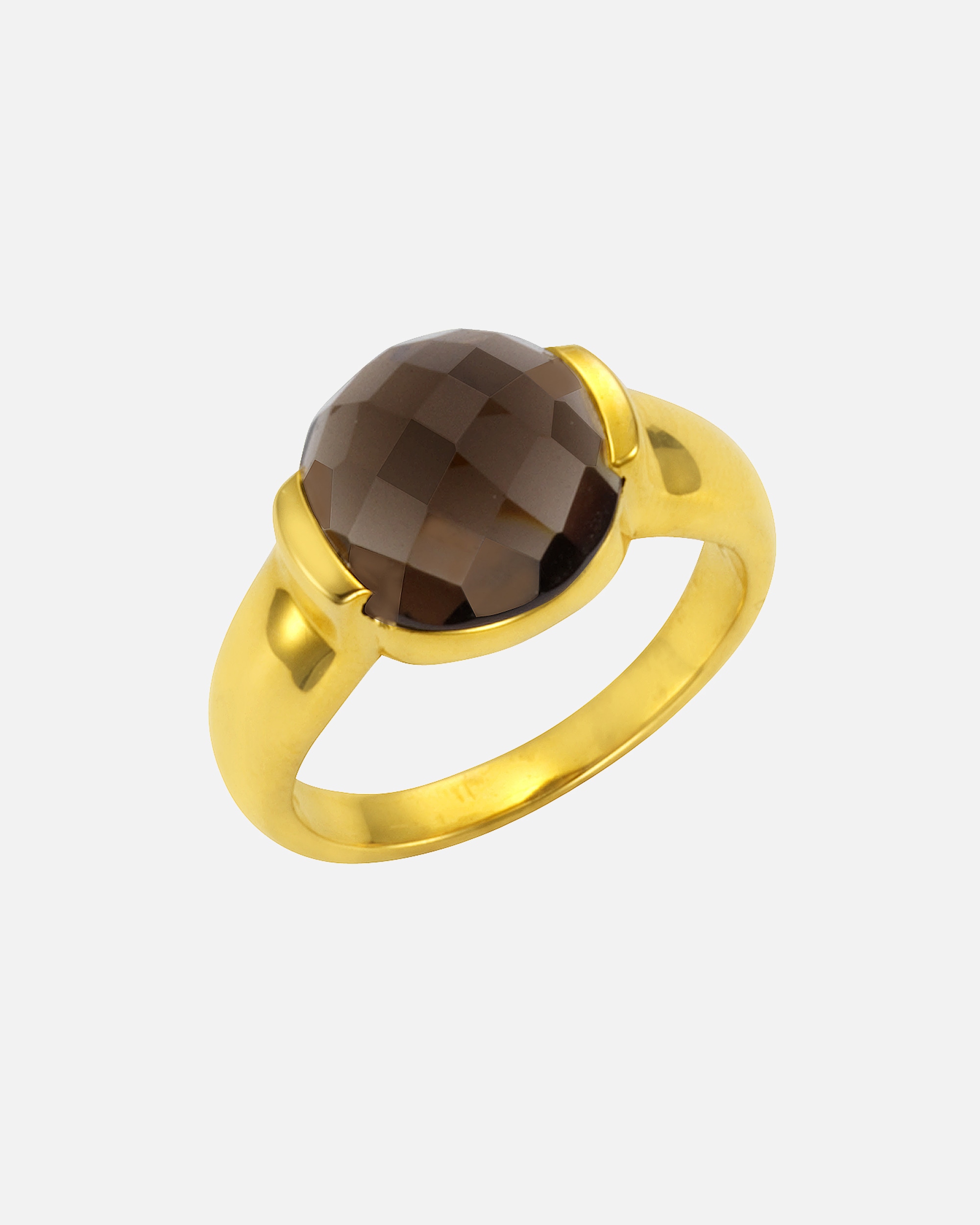 Ring für Weiblich Jamelli Ring 925/- Sterling Silber Rauchquarz braun 052 (16,6)