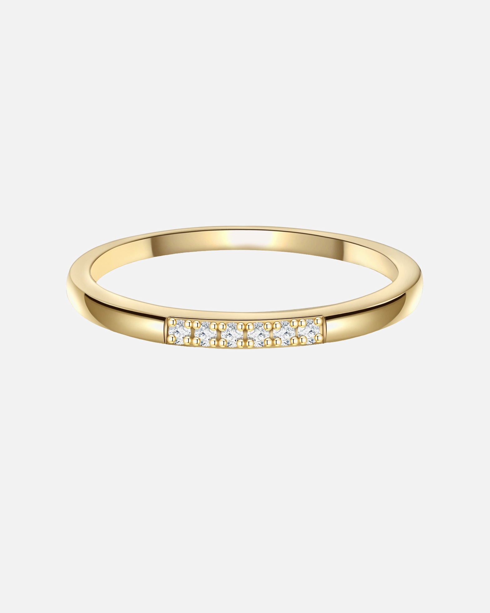 Ring für Weiblich Glanzstücke München Ring aus Sterling Silber in gelbgold mit Zirkonia 60