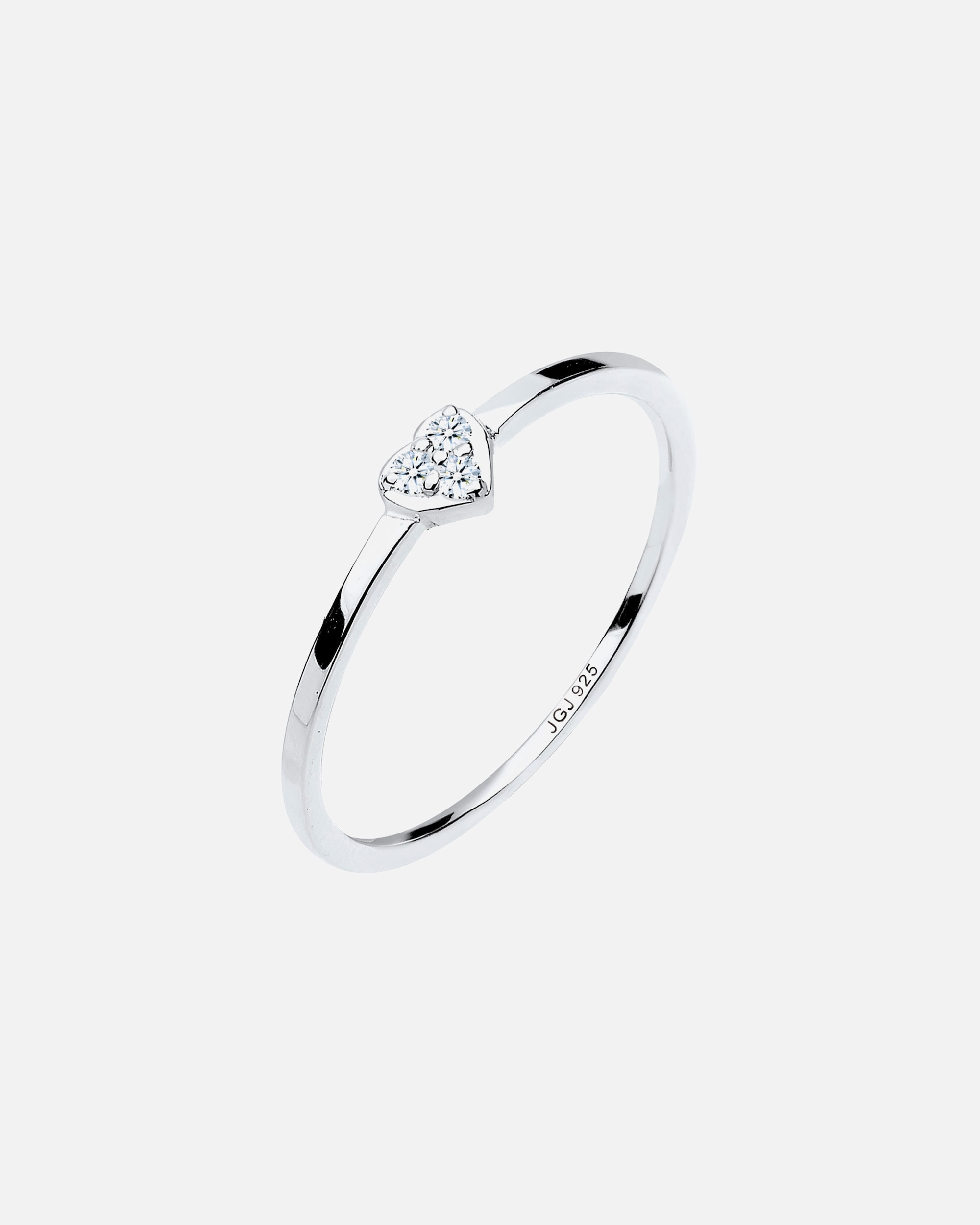 Ring für Weiblich Elli DIAMONDS Herz Symbol Diamant 0.04 ct. 925er Sterling Silber 56