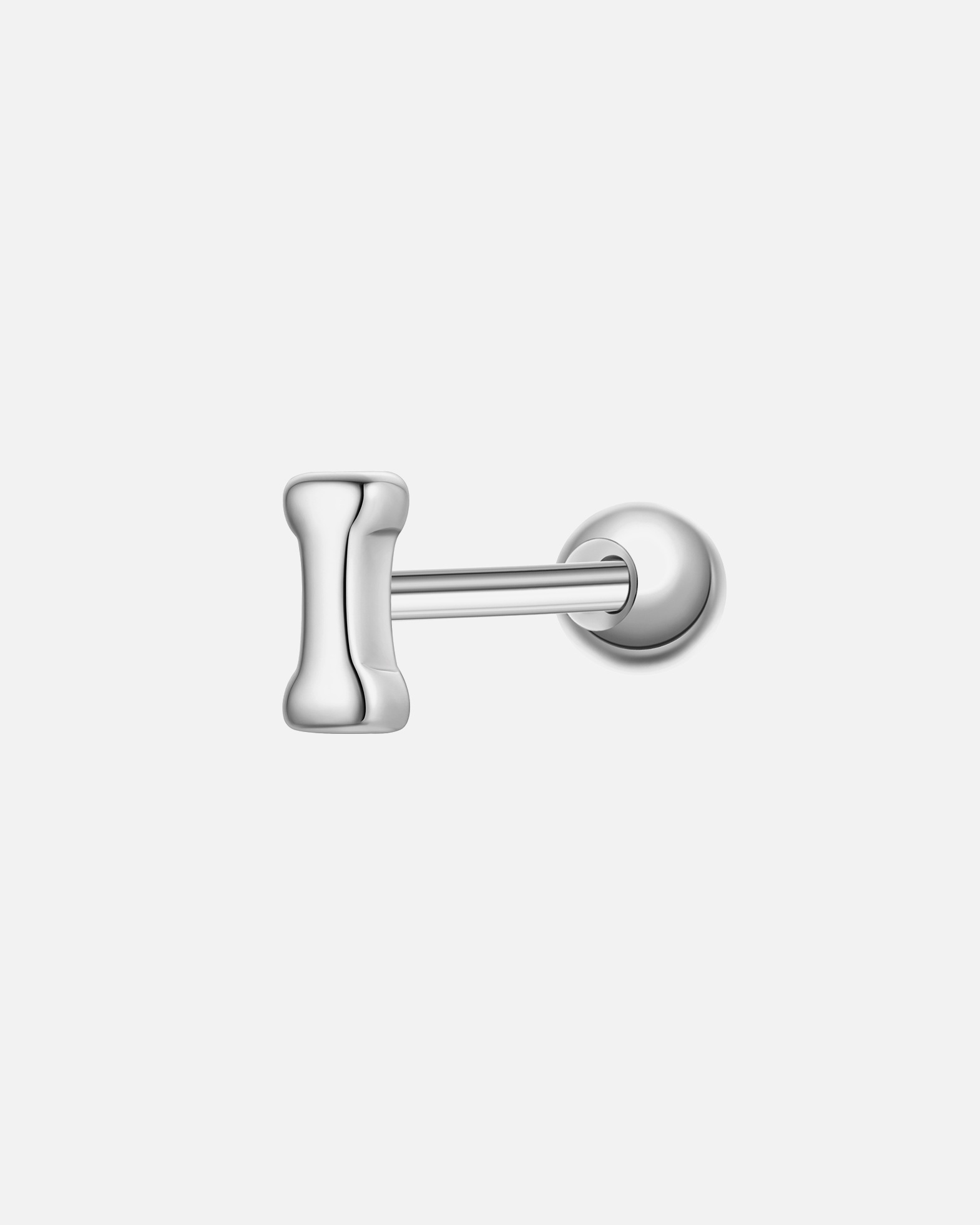 Ohrringe für Weiblich Glanzstücke München Piercing Buchstabe I aus Sterling Silber in silber 4,3 mm