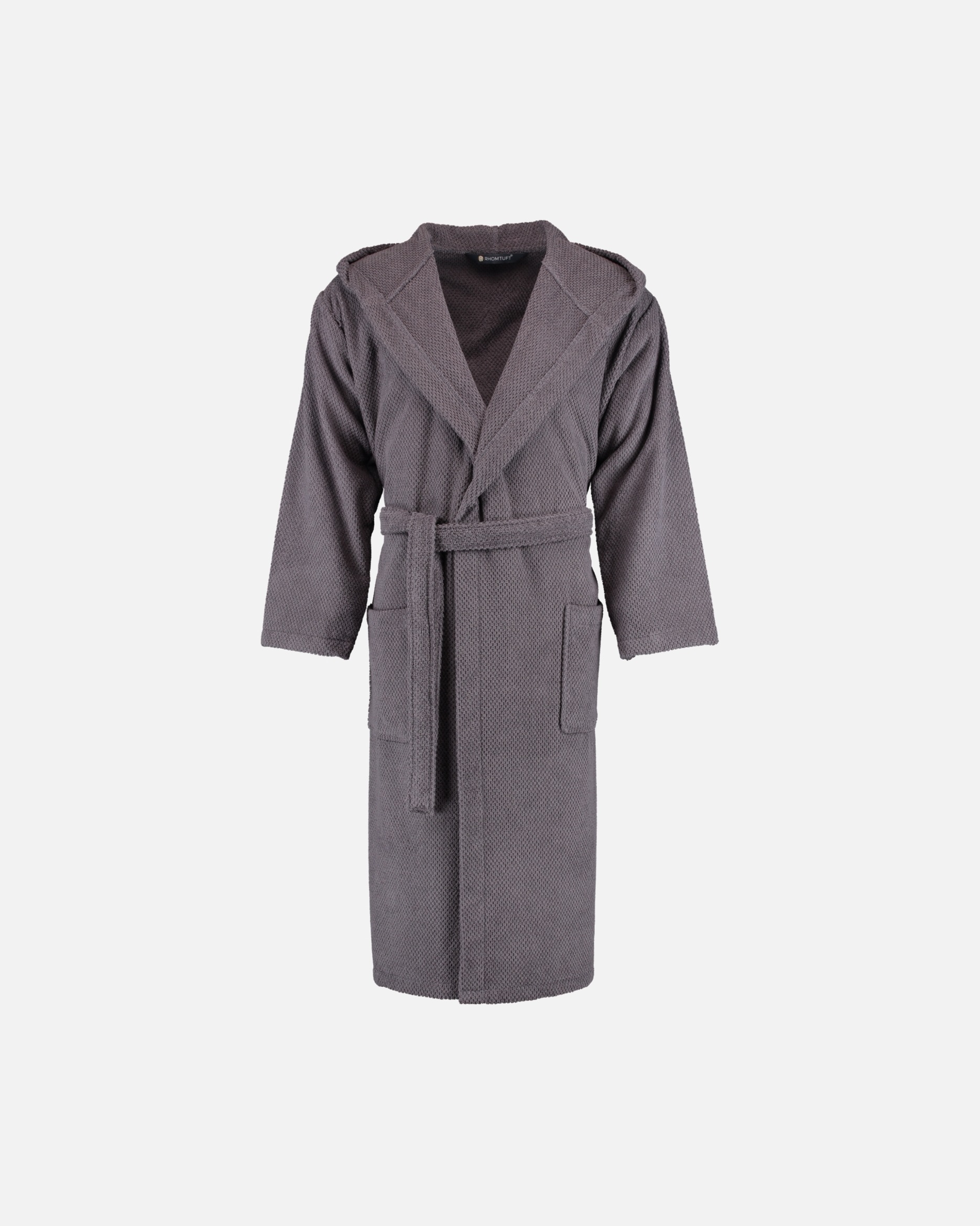 Bademantel für Unisex Rhomtuft Bademäntel unisex Kapuze Baronesse zinn - 02 L