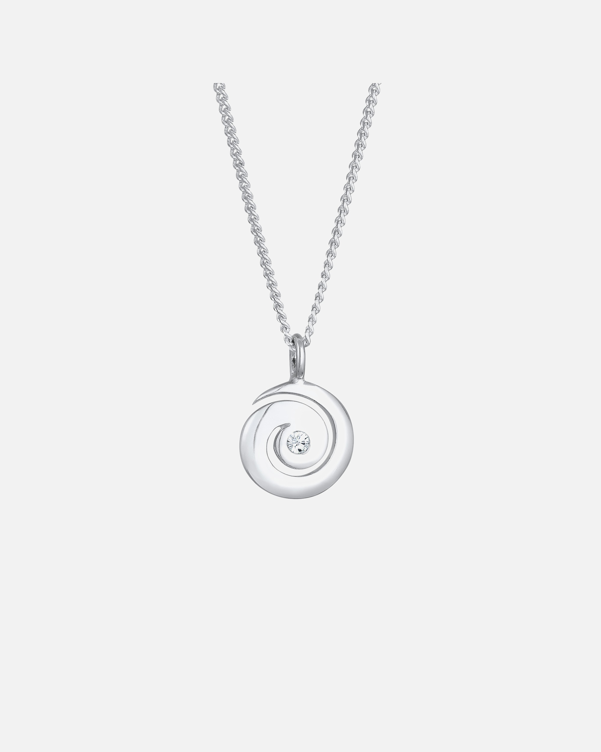 Halskette für Weiblich Elli Spirale Funkelnd 925 Silber, mit Kristallen von Swarovski® 1 Stück
