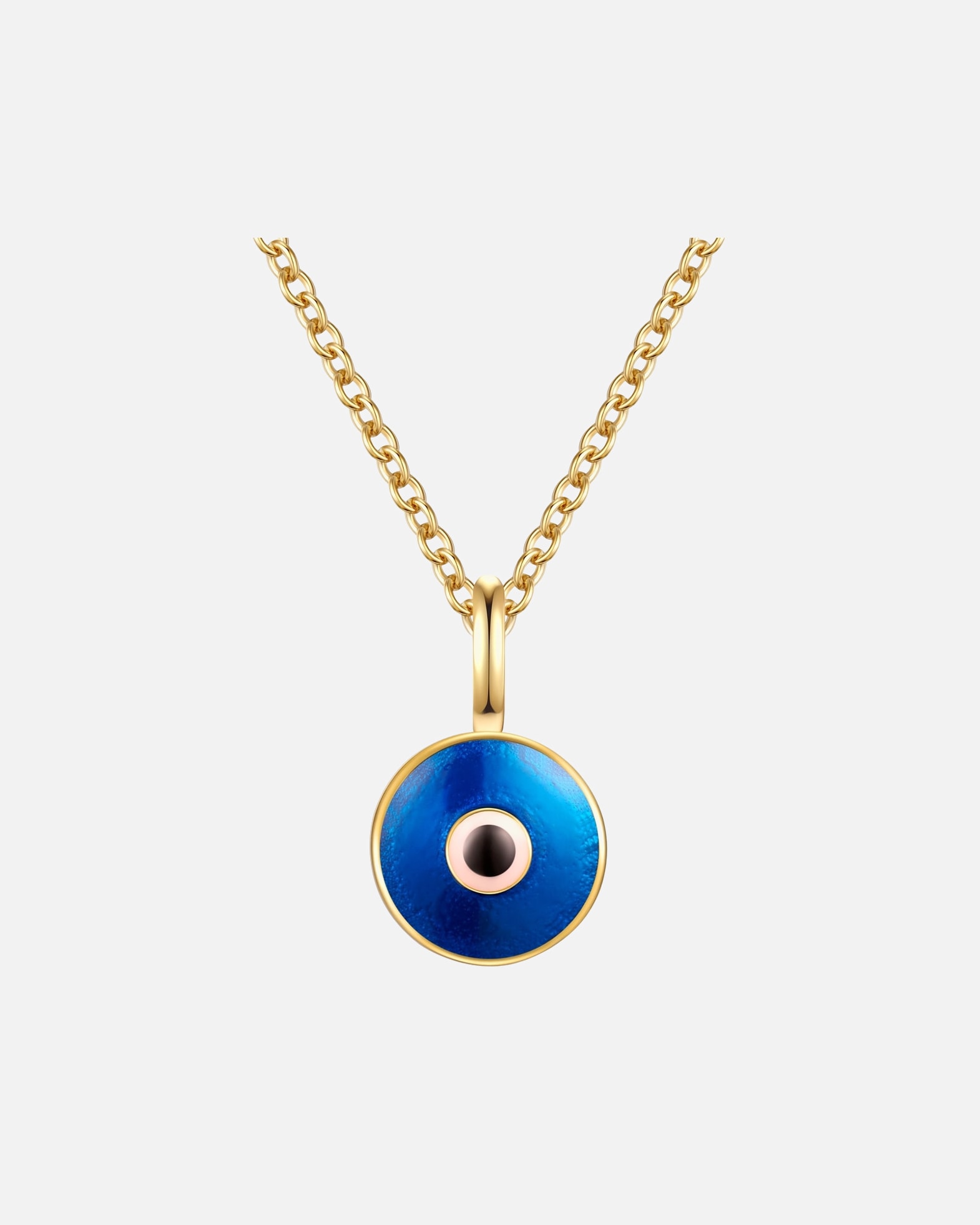 Halskette für Weiblich Glanzstücke München Halskette Nazar-Auge aus Sterling Silber in gelbgold 40,0 cm Basiskette + 5,0 cm Verlängerung