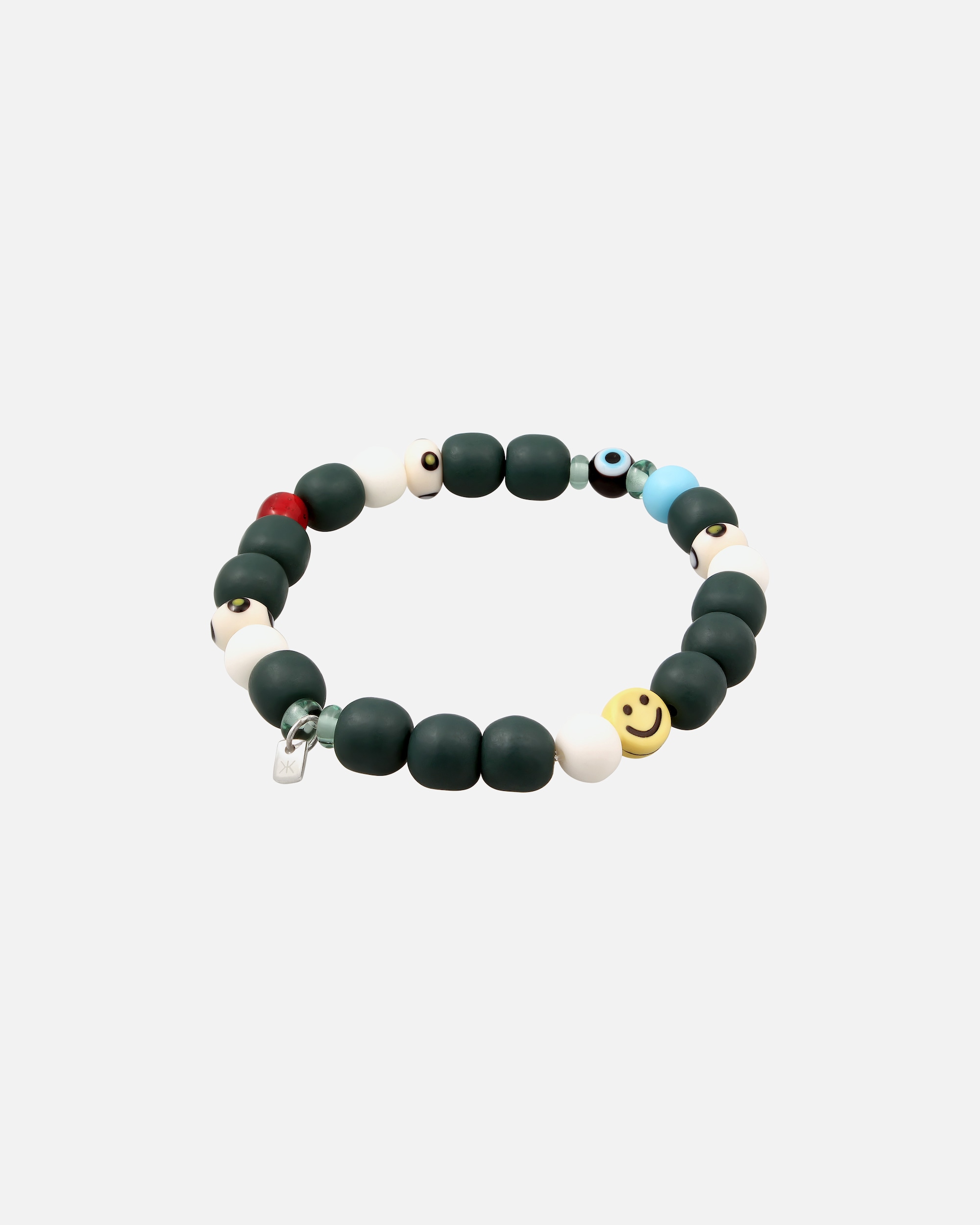 Armband für Männlich KUZZOI Evil Eye Bead Glas Harz Perlen 925 Sterling Silber 19