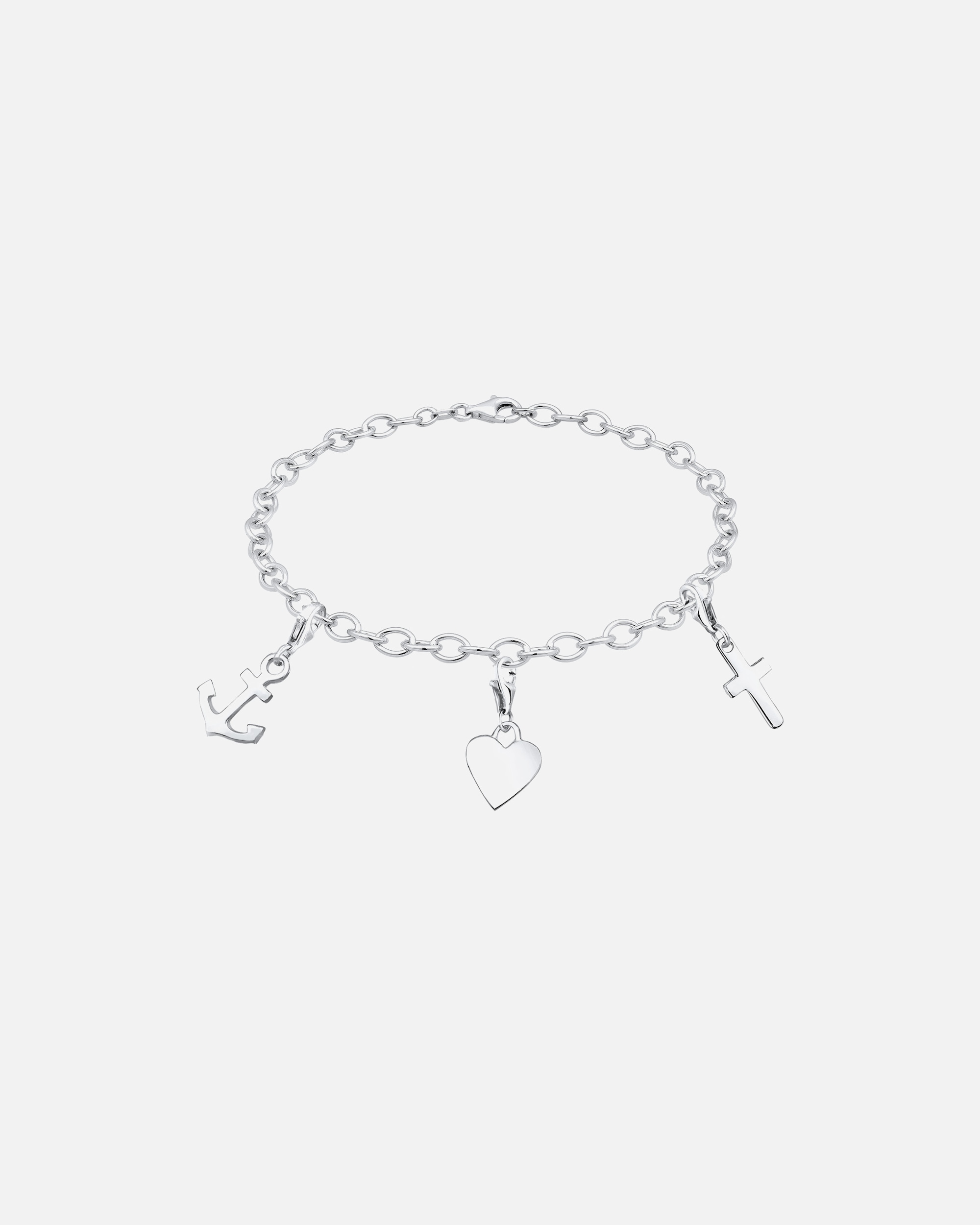 Armband für Weiblich Elli Anker Herz Kreuz 925 Sterling Silber 1 Stück