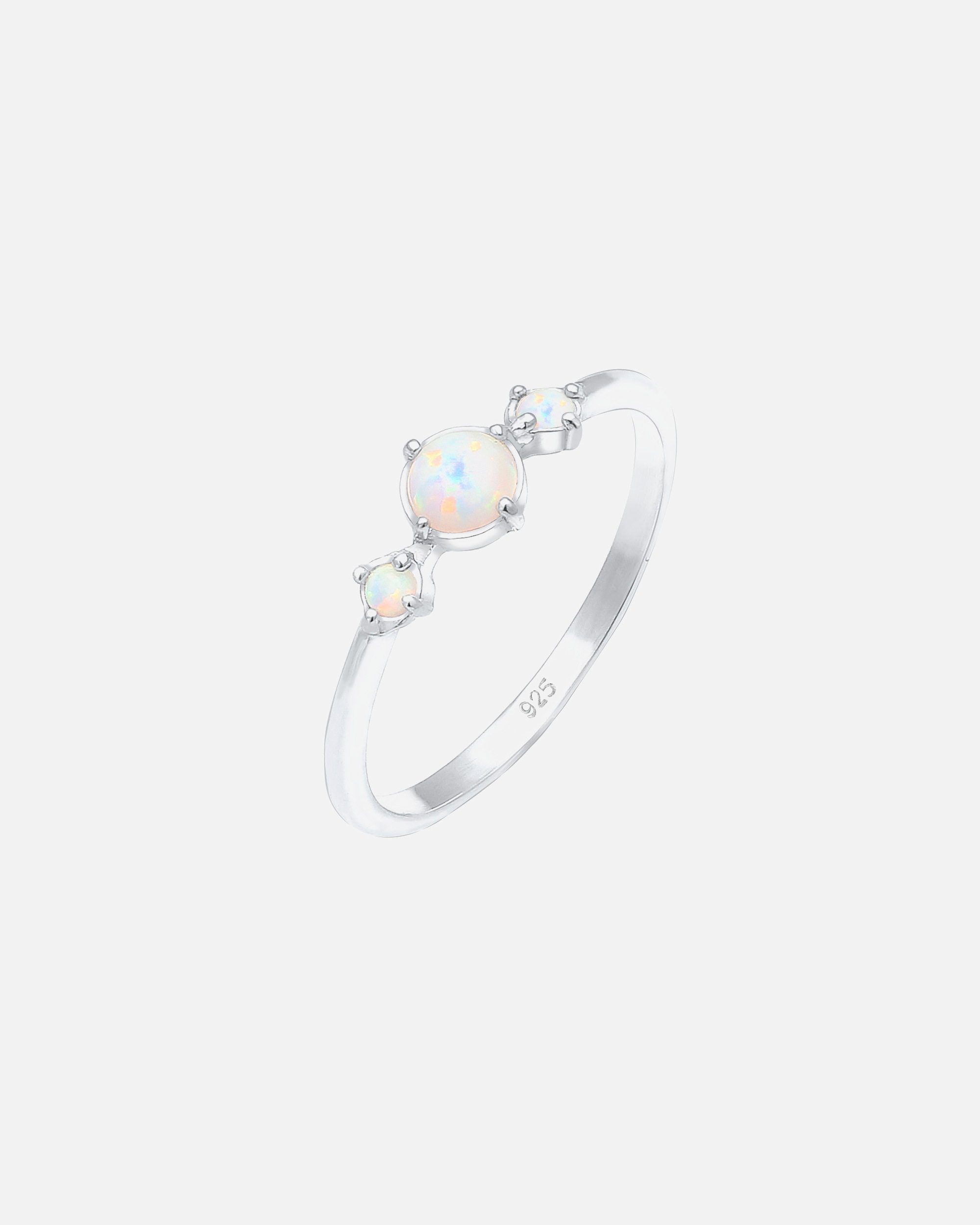 Ring für Weiblich Elli Trend Bandring Trio Geo Vintage Opale 925 Silber 54