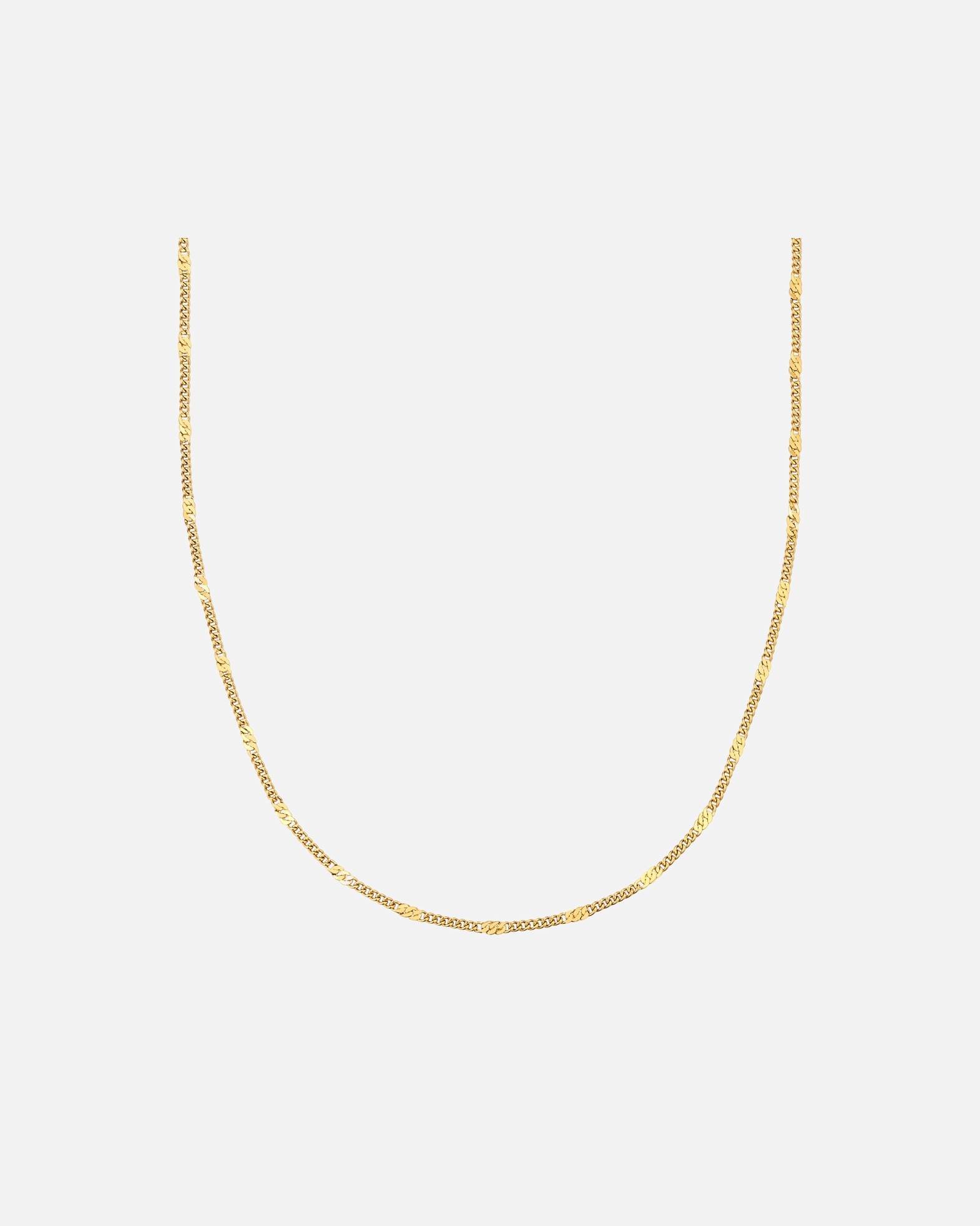 Halskette für Weiblich Halskette aus Edelstahl in Gelbgold 40,0 cm Basiskette + 5,0 cm Verlängerung