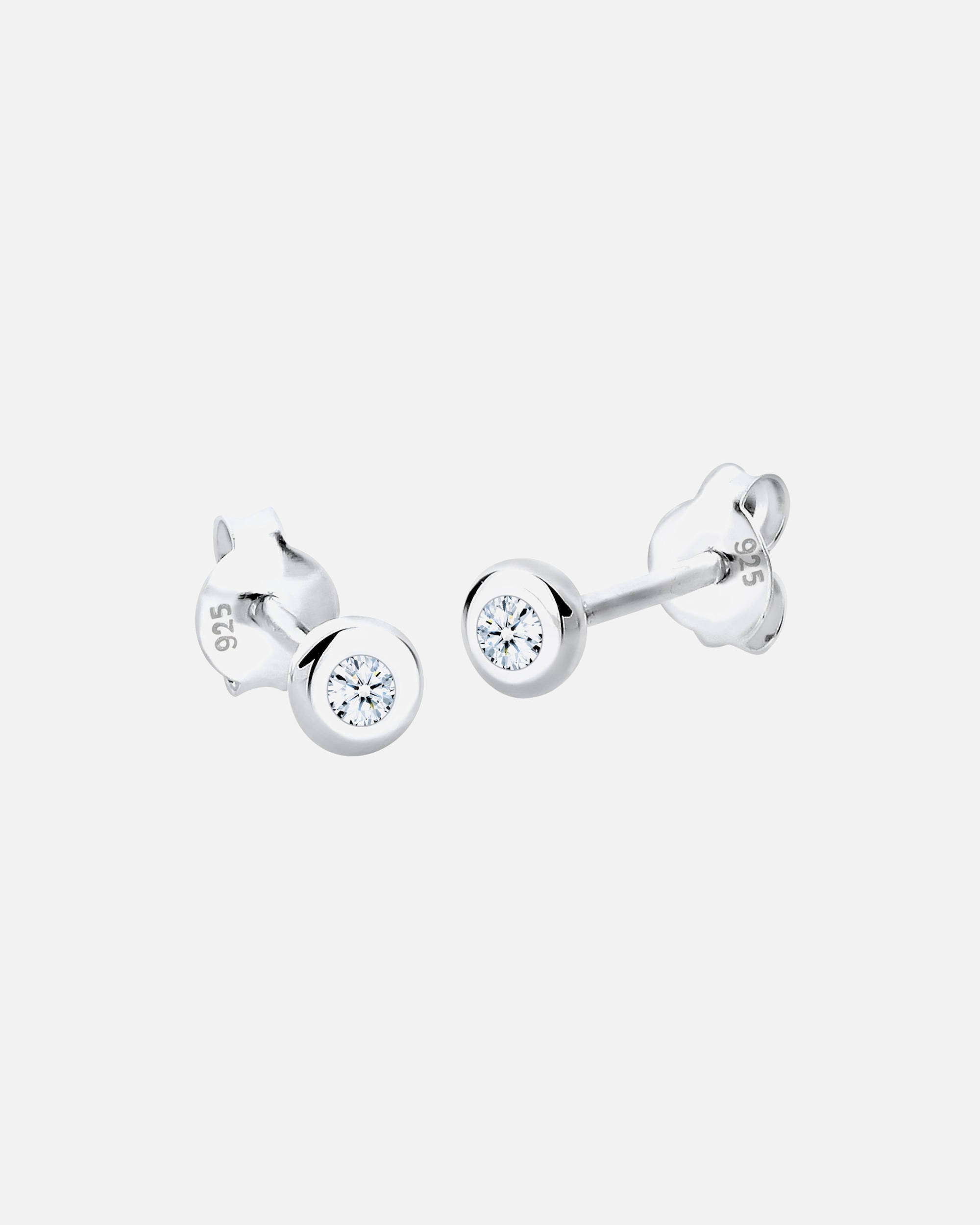 Ohrringe für Weiblich Elli DIAMONDS Basic Diamant (0.06 ct.) 925 Silber Geschenkidee 1 Stück