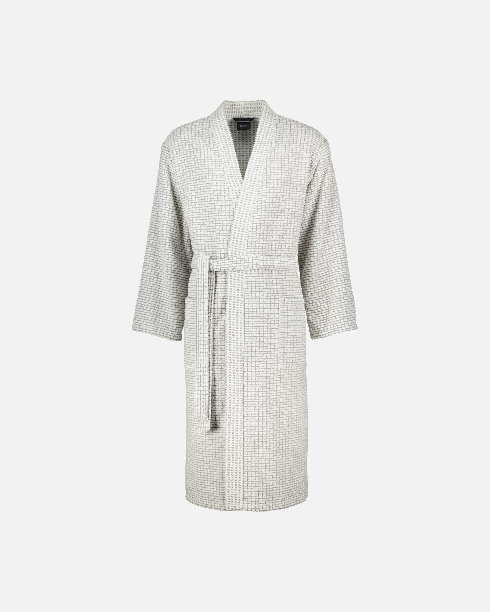 Bademantel für Unisex Cawö Cawö Bademäntel Herren Kimono Kimono 6536 natur-stein - 37 1 Stück