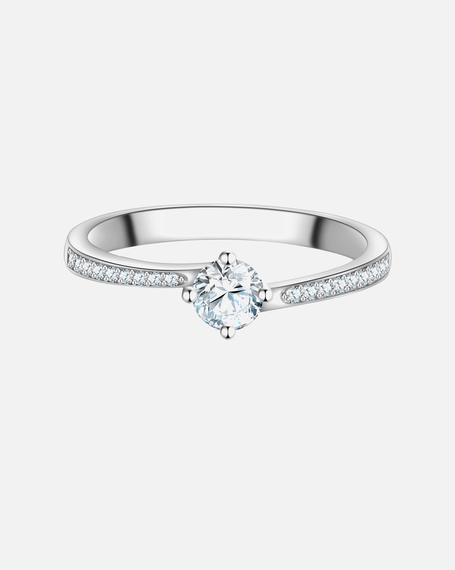 Ring für Weiblich Trilani Ring aus Sterling Silber in silber mit Zirkonia 50
