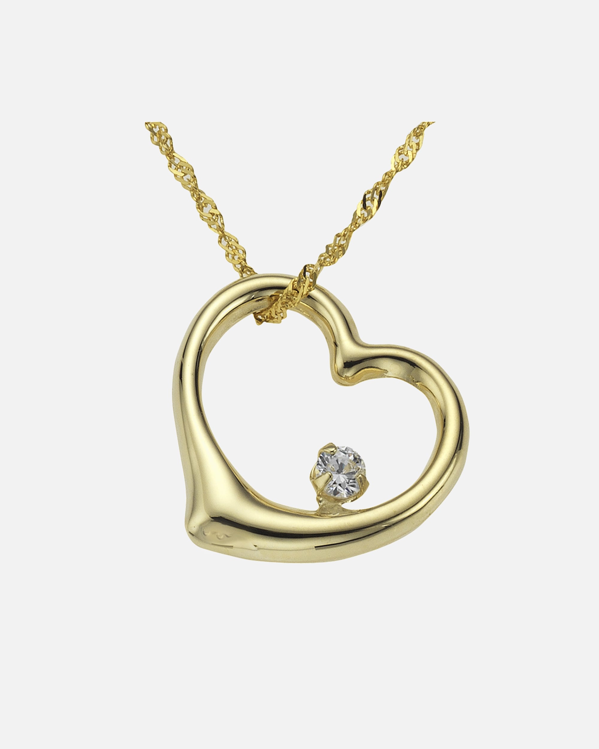 Halskette für Weiblich Fascination by Ellen K. Halskette 333/- Gold Zirkonia weiß 42cm