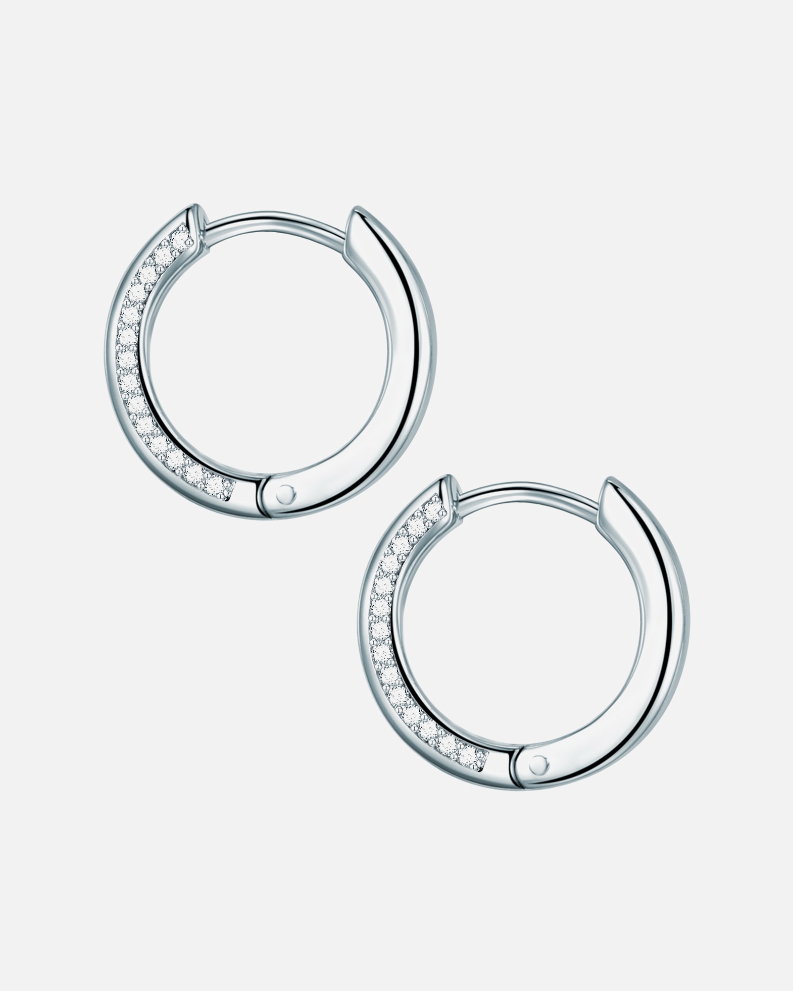 Creolen für Weiblich Rafaela Donata Creolen Sterling Silber Zirkonia in Silber 1 Stück