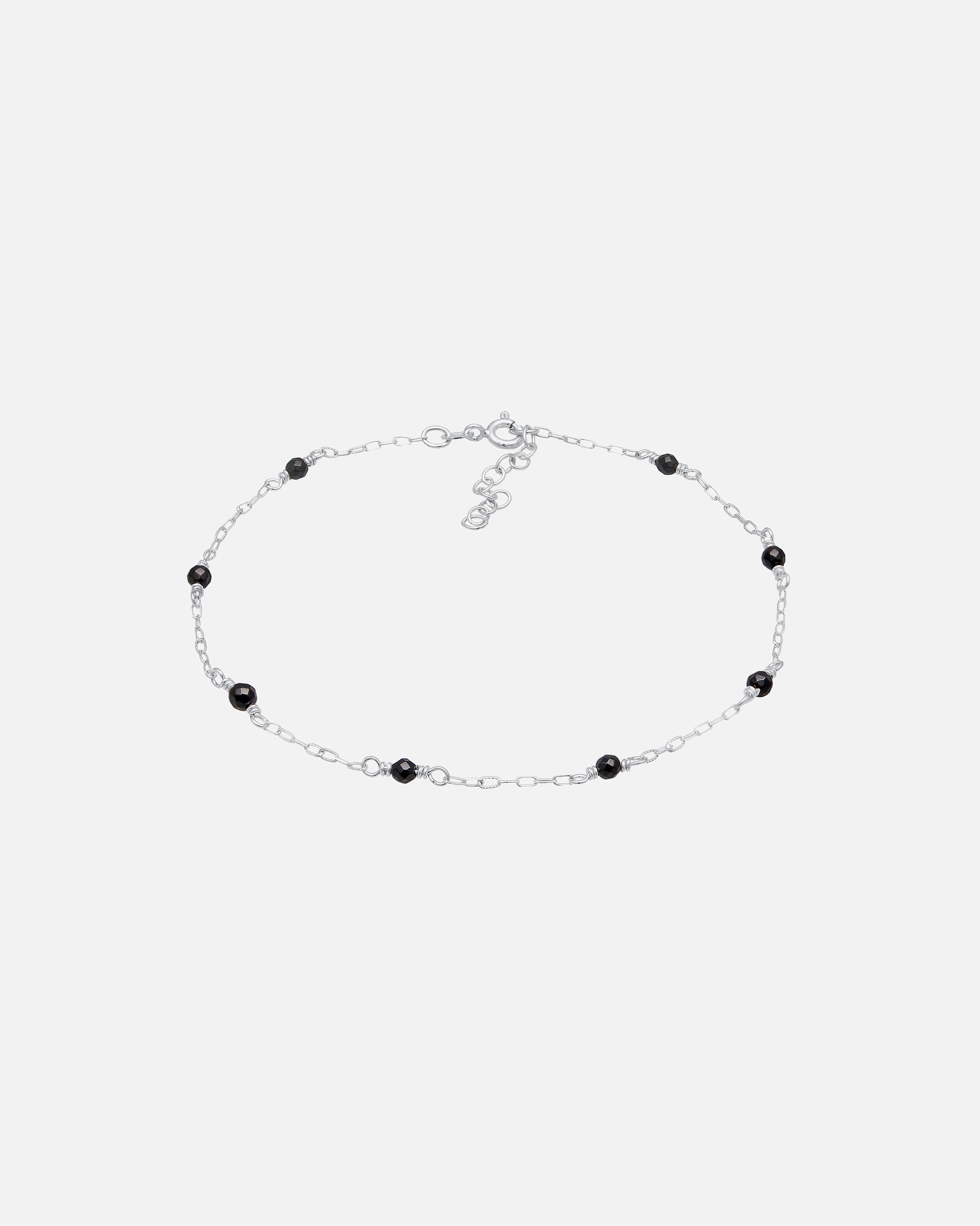Fußschmuck für Weiblich Elli Onyx Perlen Elegant 925 Silber 1 Stück