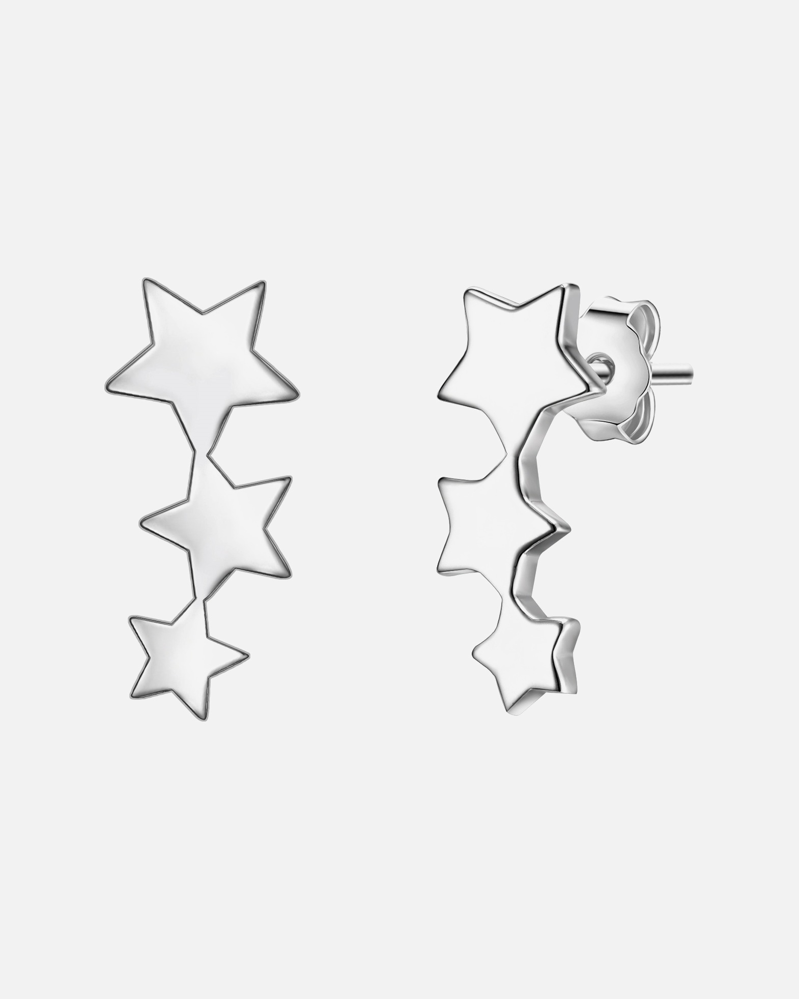 Ohrringe für Weiblich Glanzstücke München Ohrstecker Sterne Sterling Silber in Silber 1 Stück
