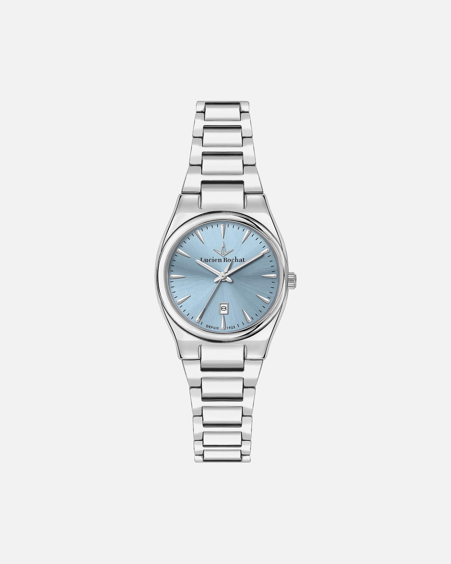 Uhr für Weiblich Lucien Rochat Default Brand Line Damenuhr Edelstahl hellblau, silber