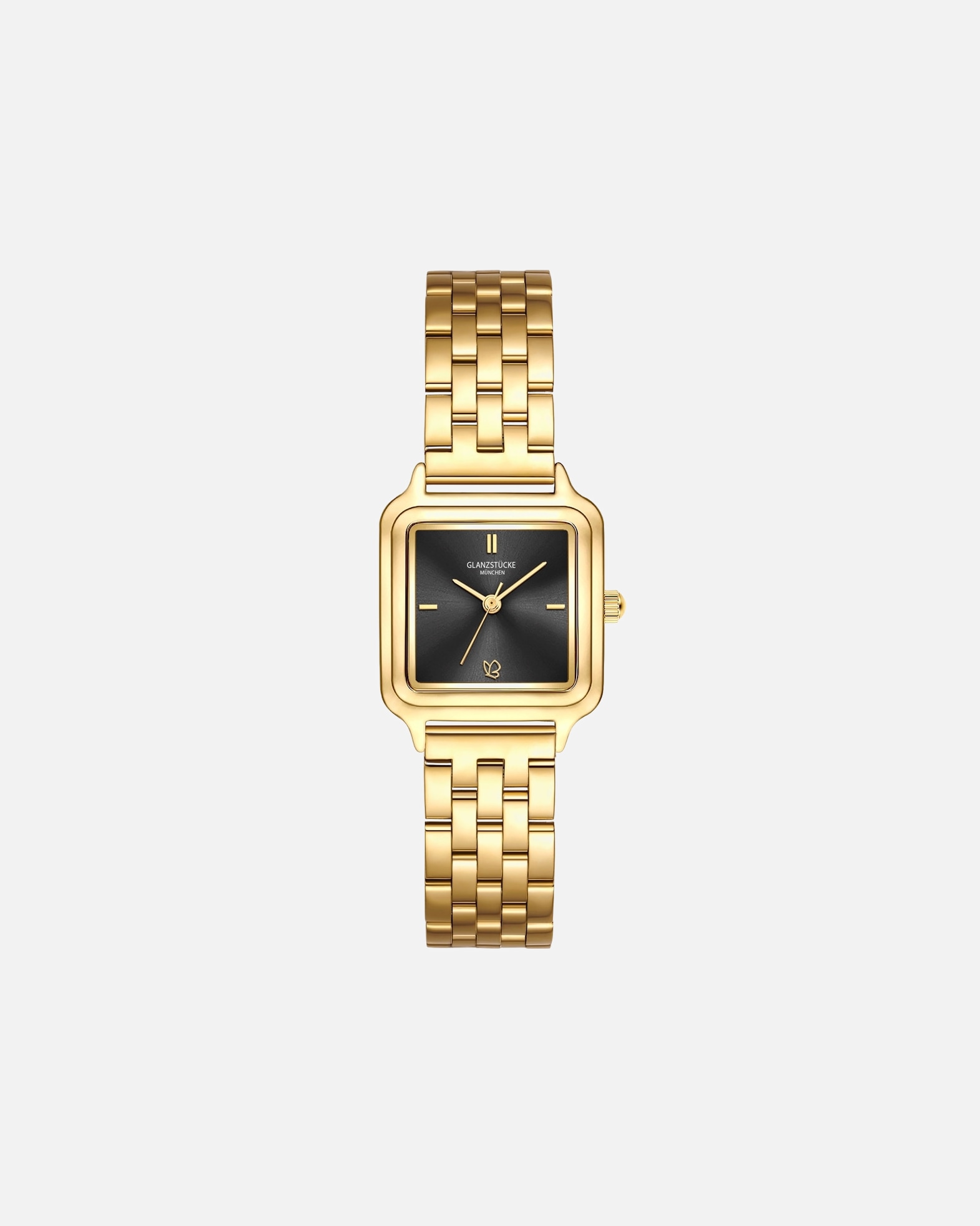 Uhr für Weiblich Glanzstücke München Armband-Uhr aus Edelstahl in gelbgold 25,0x32,0 mm