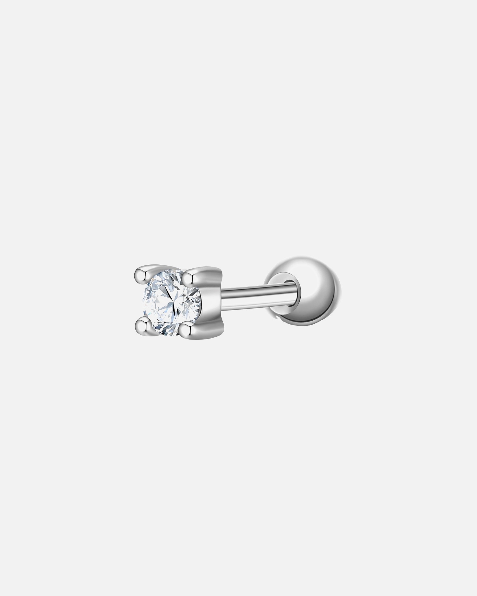 Ohrringe für Weiblich Glanzstücke München Ohrstecker aus Sterling Silber in Silber mit Zirkonia 2,7 mm