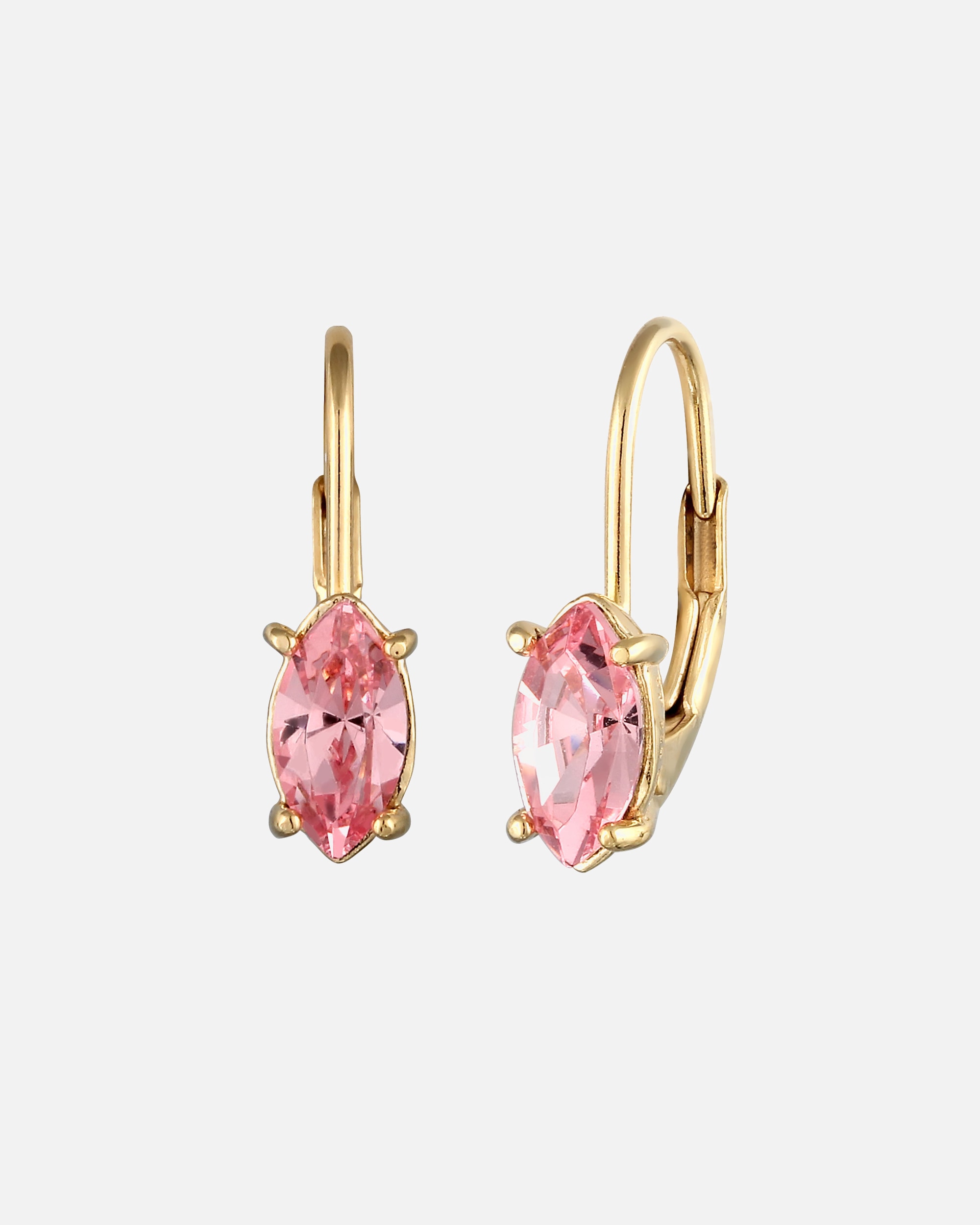 Ohrringe für Weiblich Elli Ohrhänger Kurz Rose 925 Sterling Silber, mit Kristallen von Swarovski® Gold