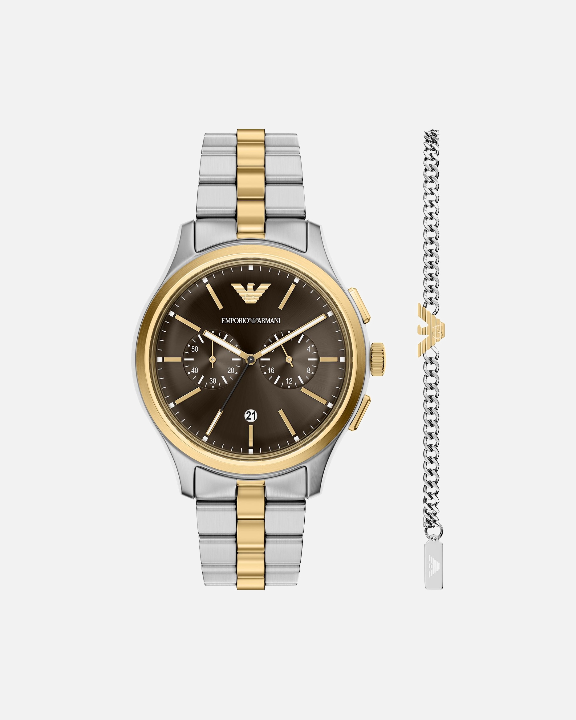 Uhr für Männlich Emporio Armani Uhren-Set Edelstahl One Size