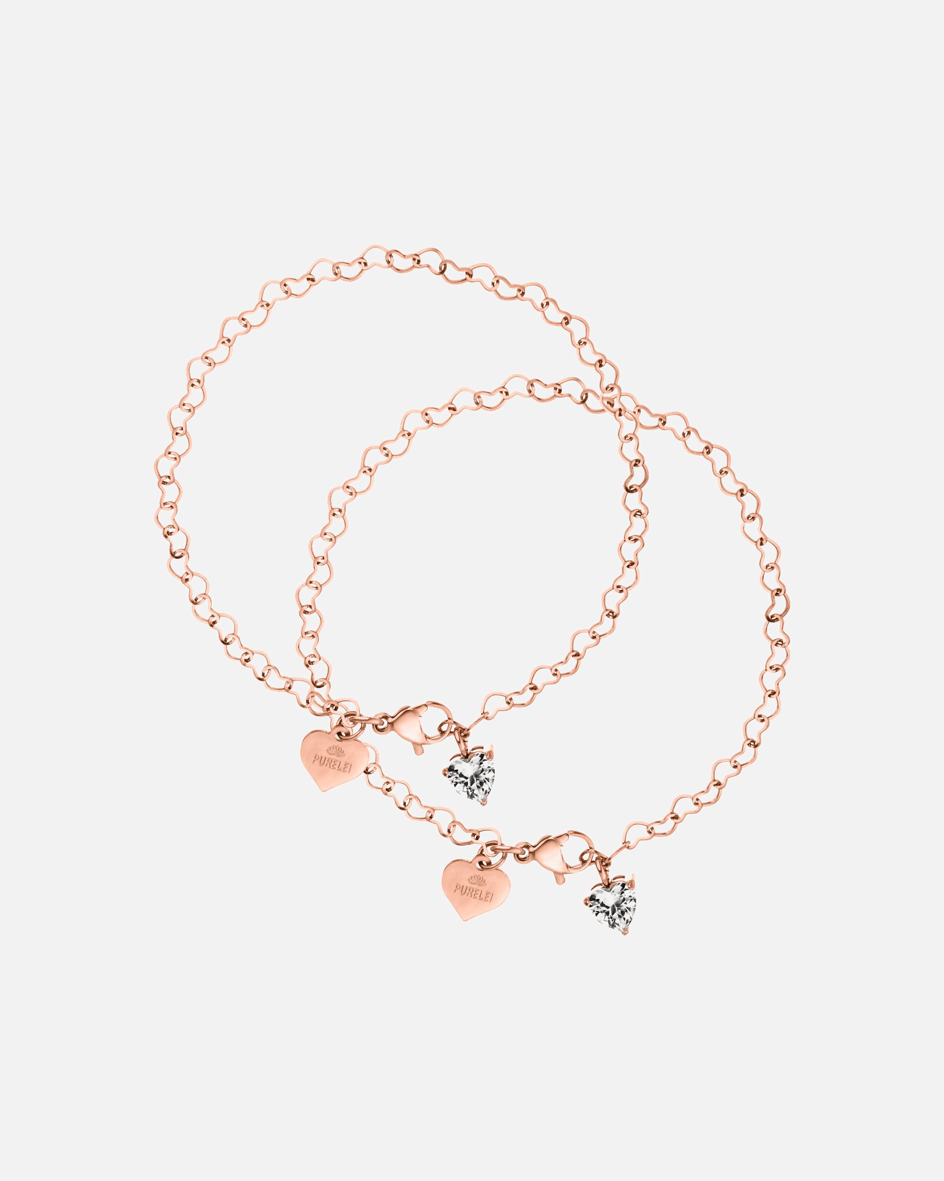 Schmuckset für Unisex Purelei Endless Love Armband-Set 100% Edelstahl Rosegold