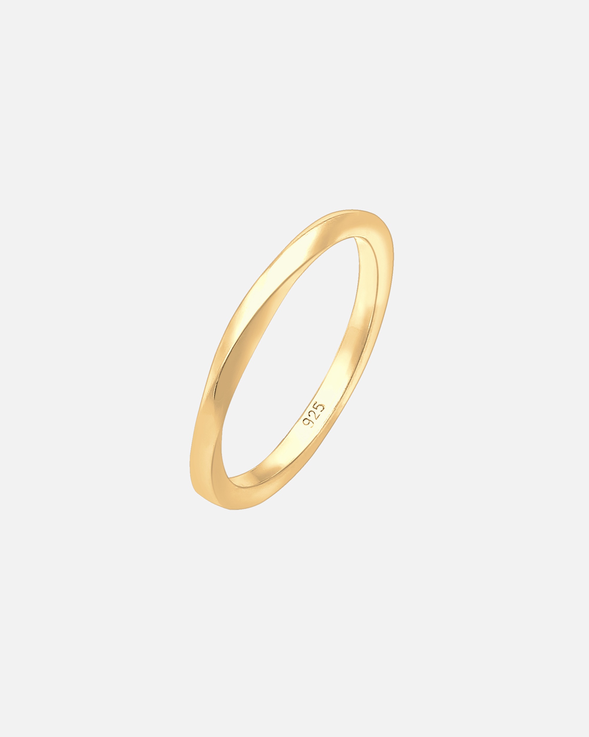 Ring für Weiblich Elli Basic Bandring Gedreht Klassisch Trend 925 Silber 58