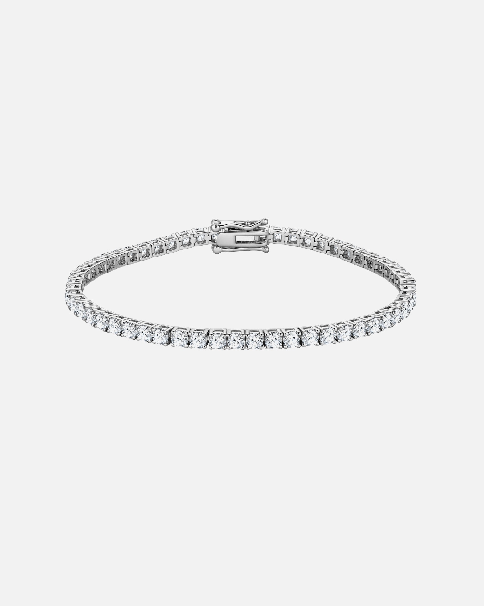 Armband für Weiblich Lulu & Jane Armband aus Messing in Silber mit Zirkonia 20 cm