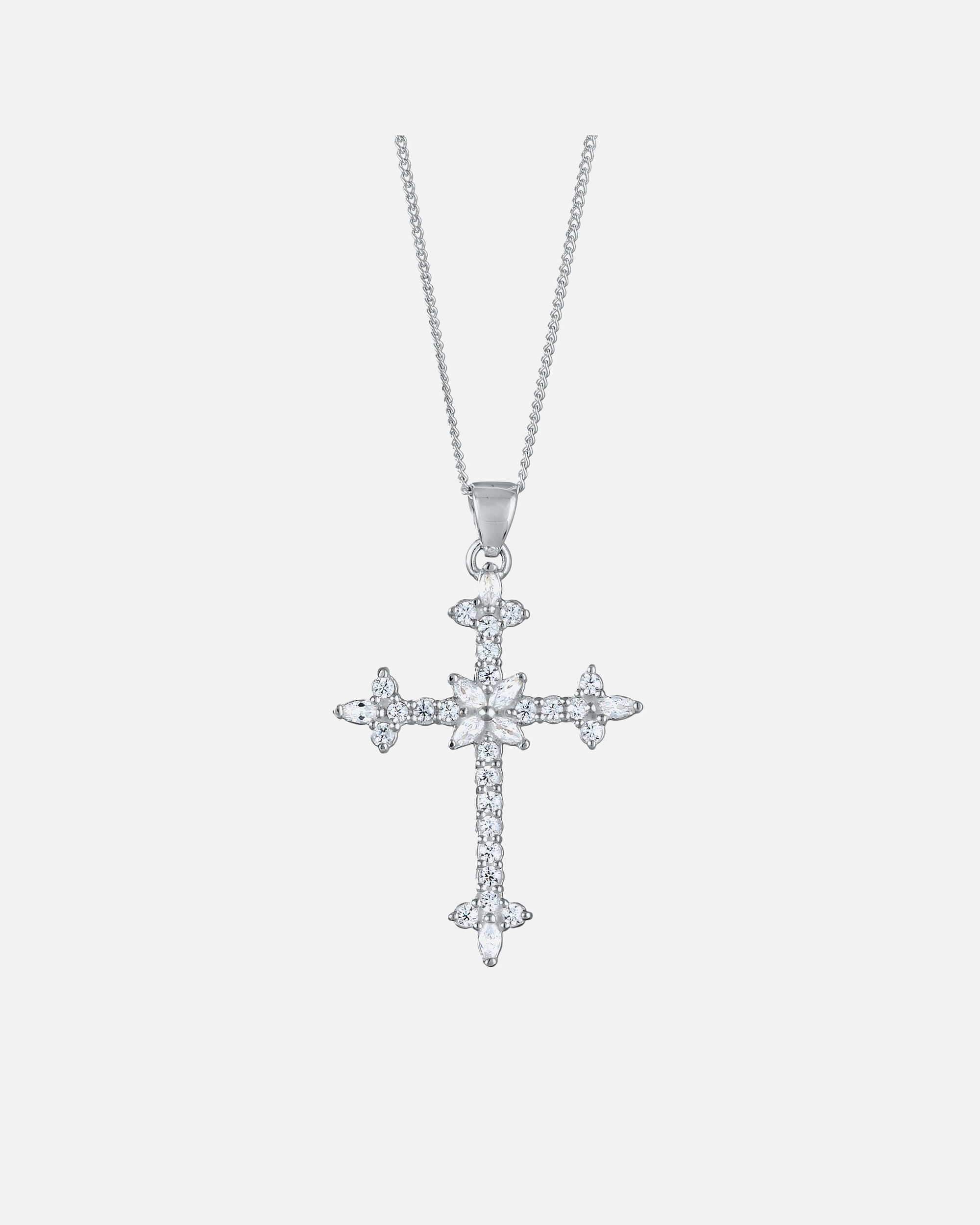 Halskette für Weiblich Elli Kreuz Zirkonia Marquise 925 Sterling Silber 1 Stück