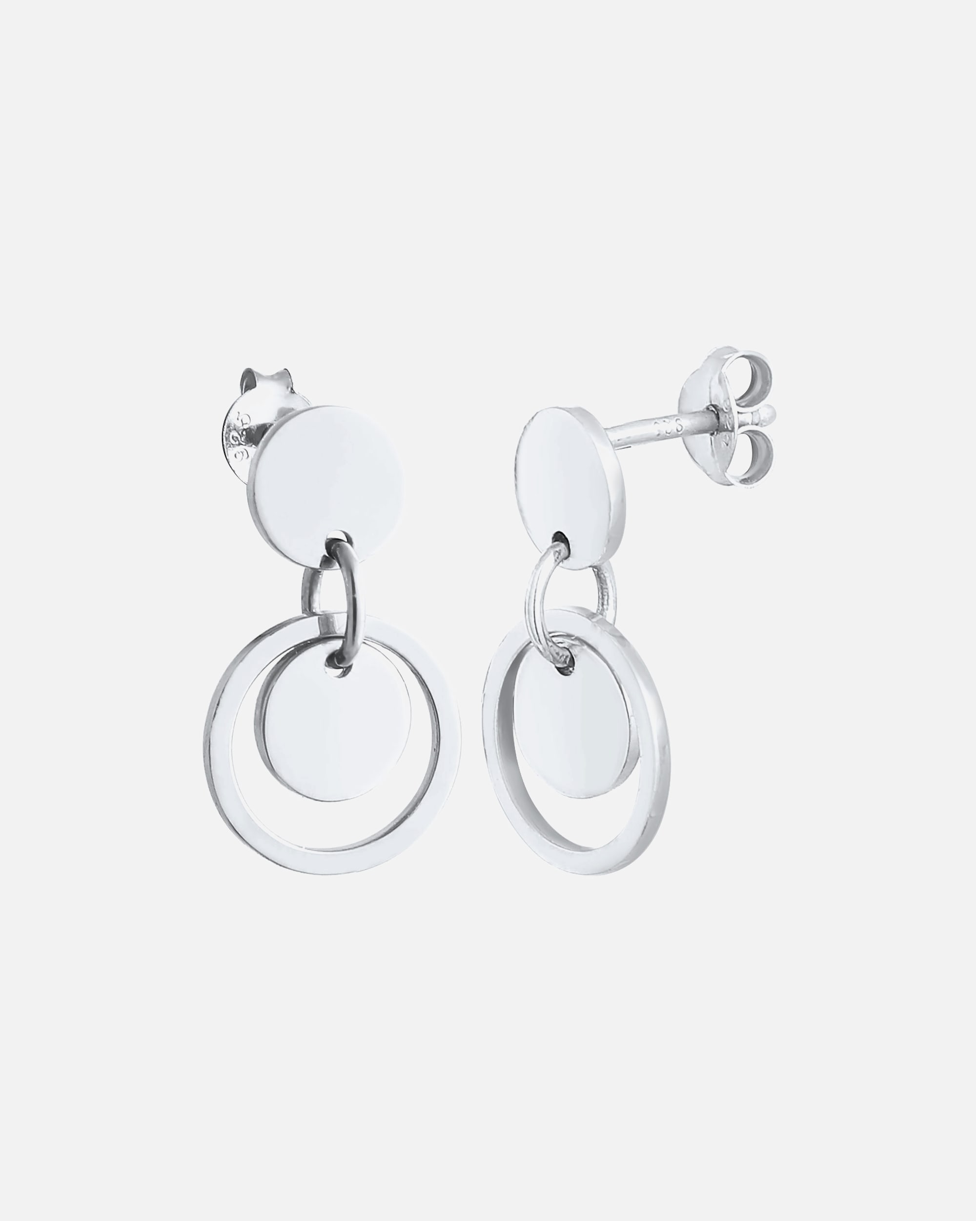 Ohrringe für Weiblich Elli Kreis Rund Geo Trend Hippie 925 Silber 1 Stück