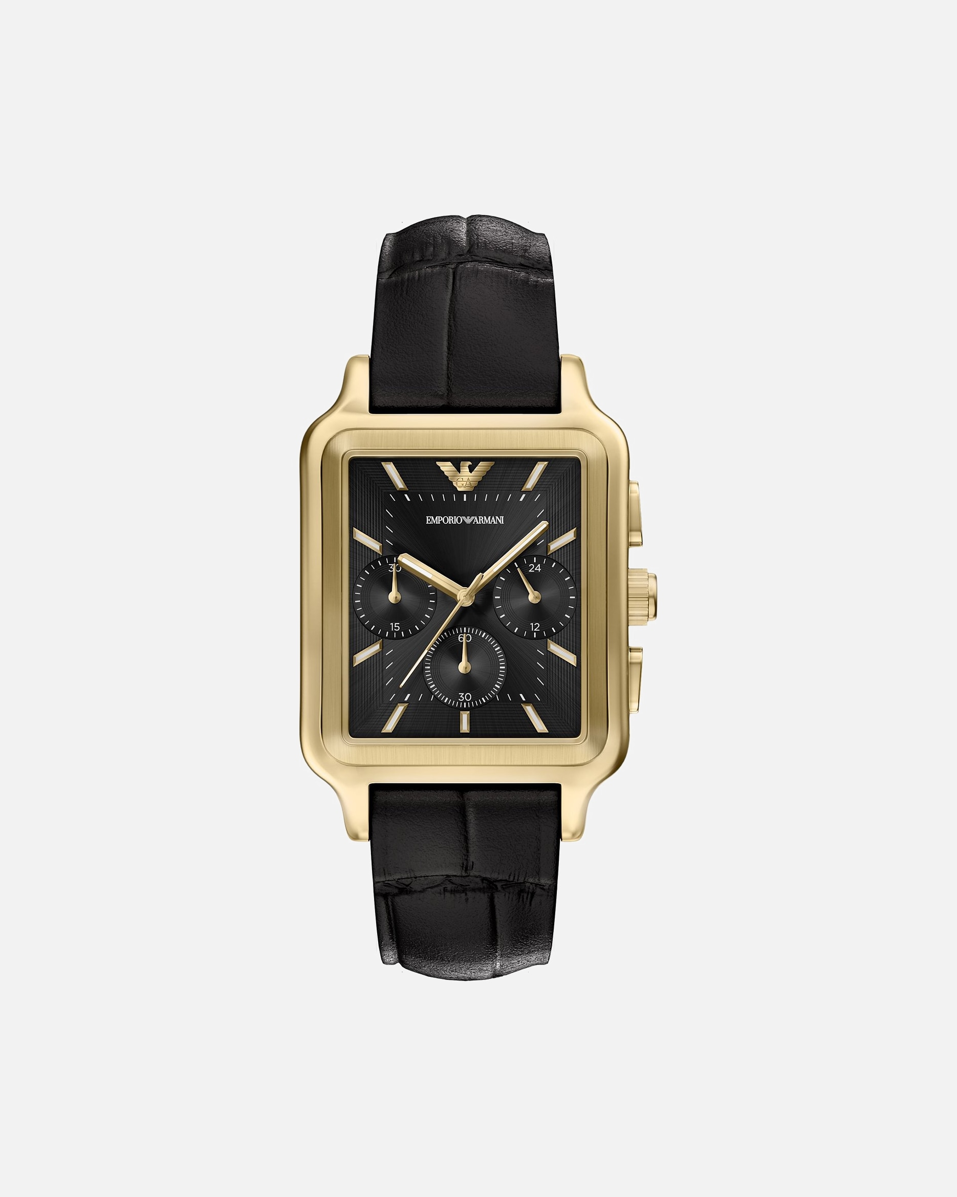 Uhr für Männlich Emporio Armani Chronograph Edelstahl gold, schwarz