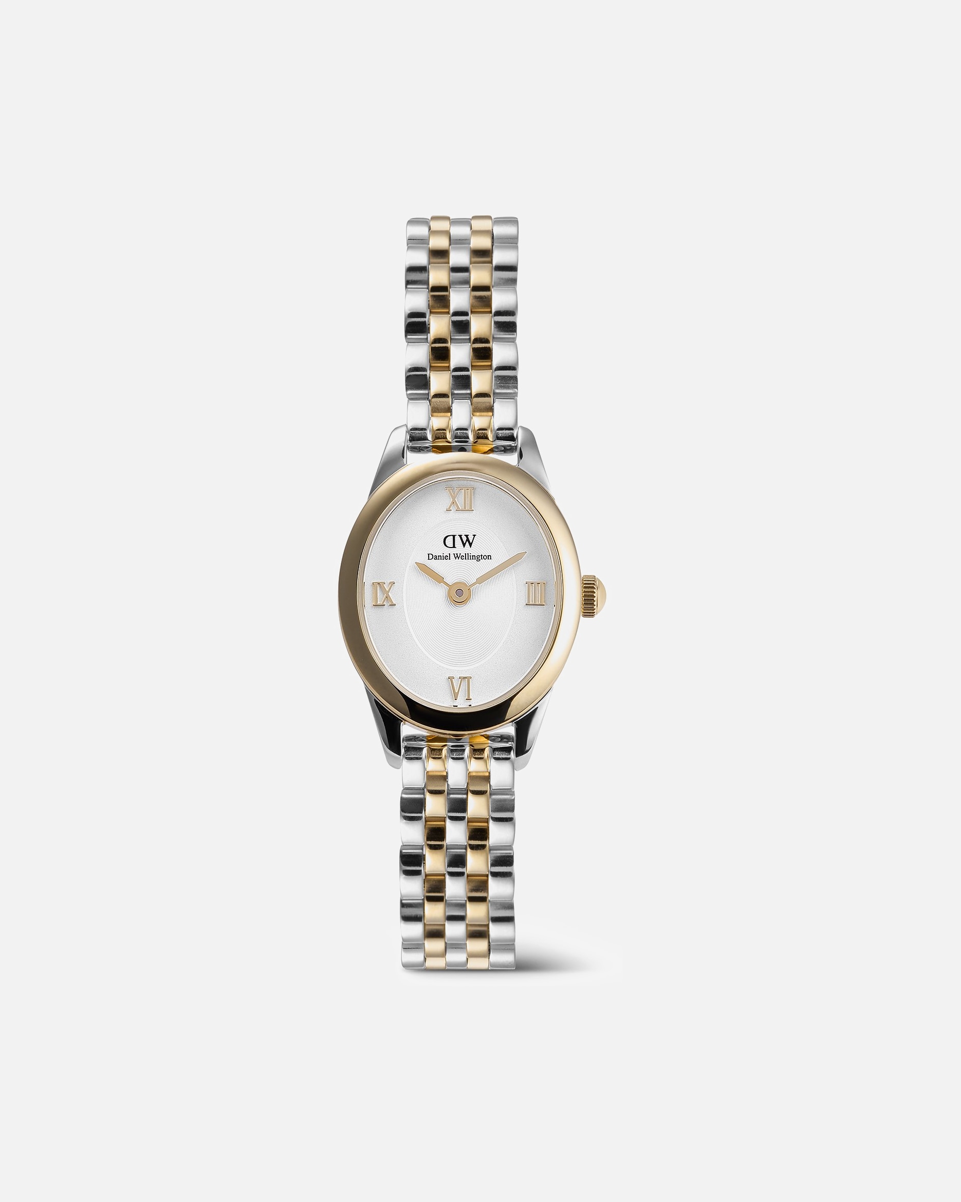 Uhr für Weiblich Daniel Wellington Damenuhr Edelstahl bicolor, weiß