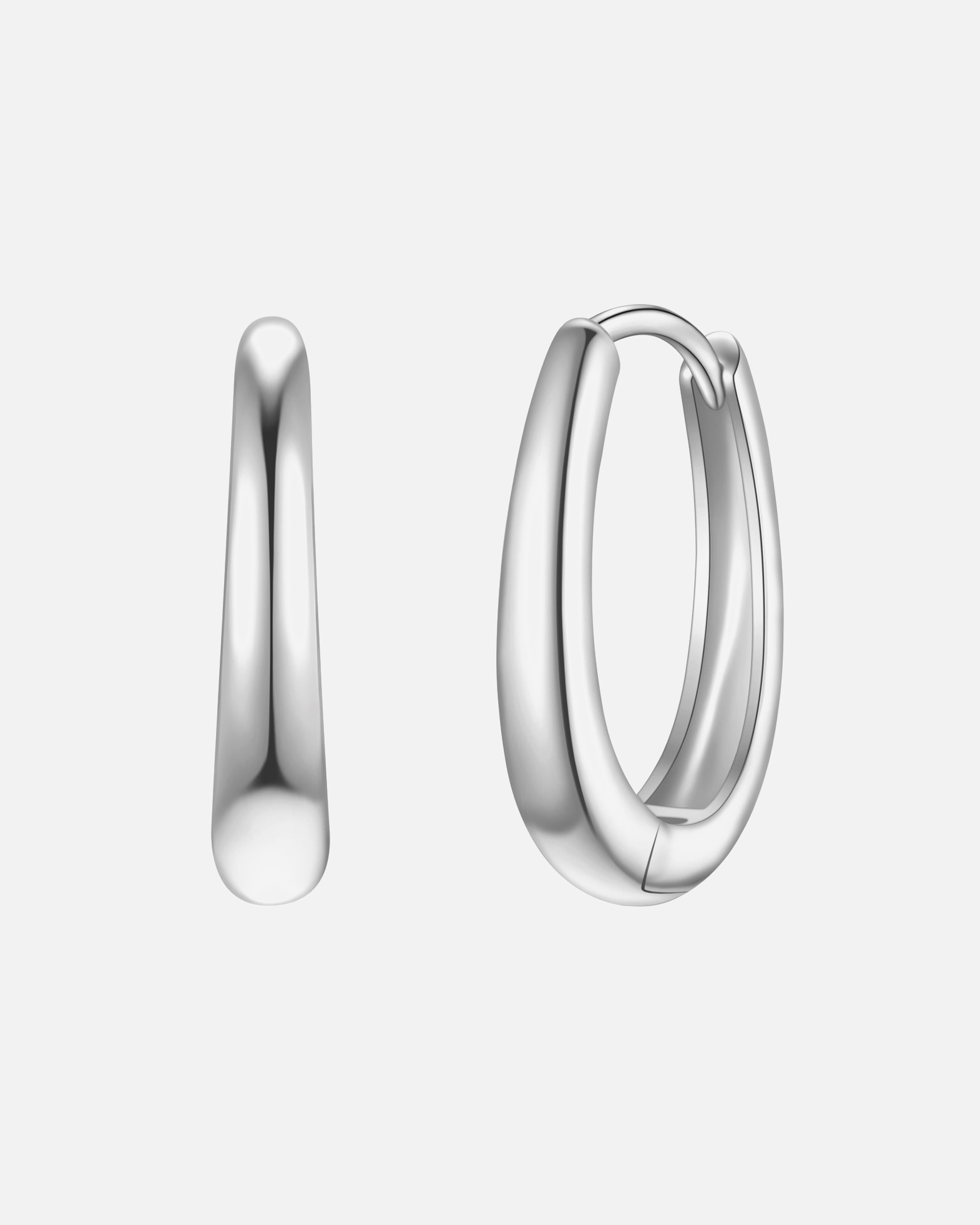 Creolen für Weiblich Glanzstücke München Creolen aus Sterling Silber in silber 20,7 mm