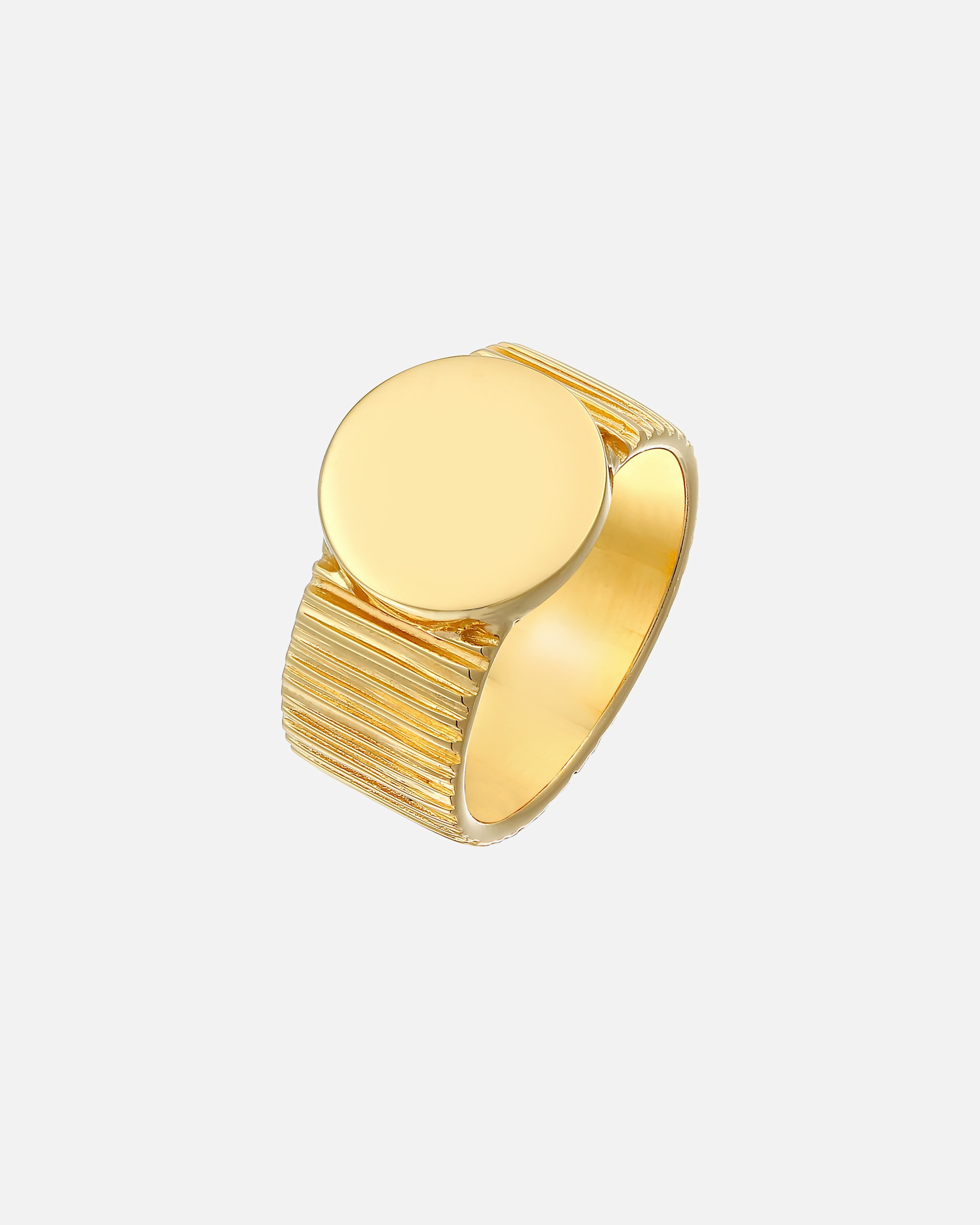 Ring für Weiblich Elli PREMIUM Bandring Siegelring Relief Struktur 925 Silber 52