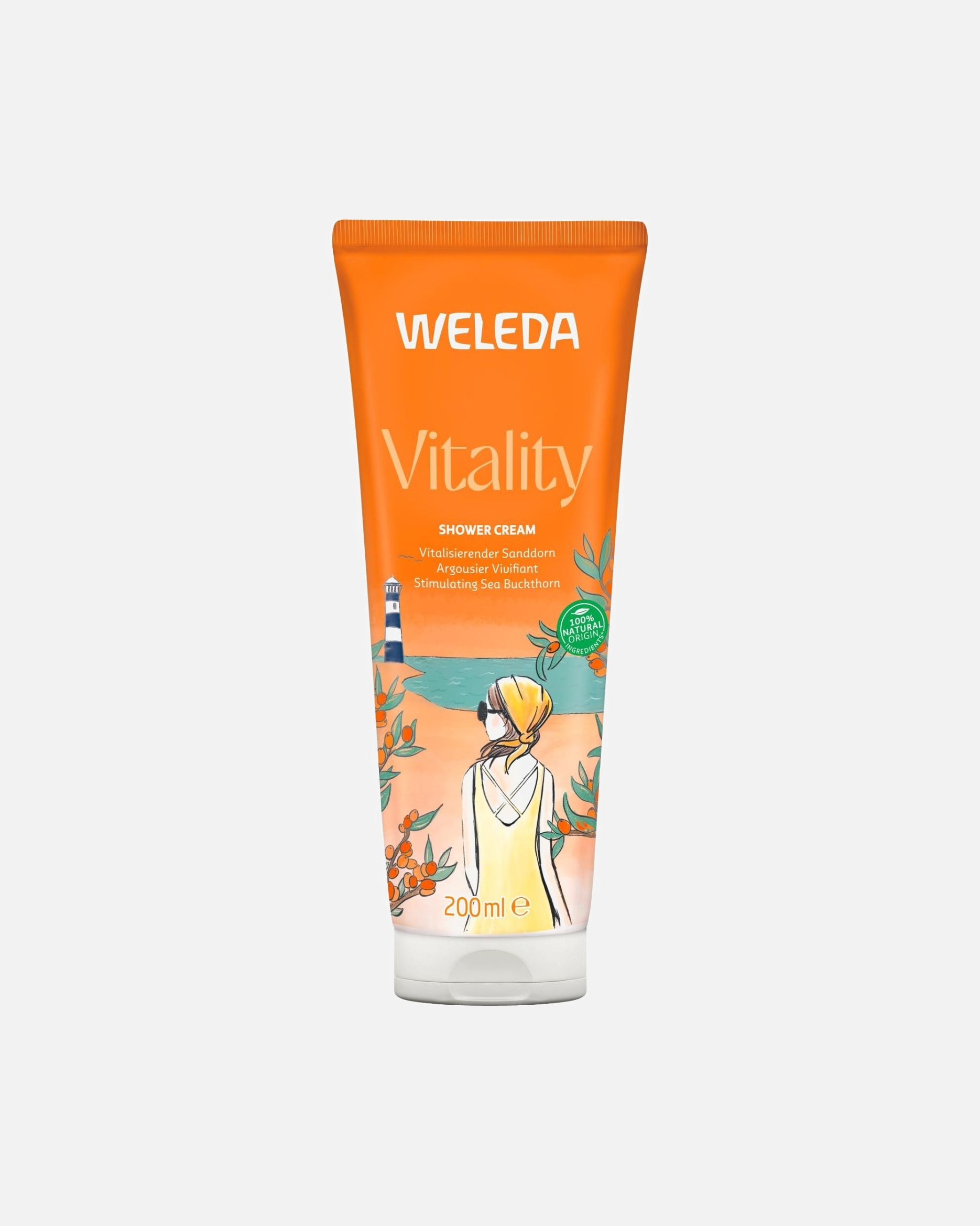 Duschgel für Unisex Weleda Sea Buckthorn Vitality Shower Cream Sanddorn 200 ml