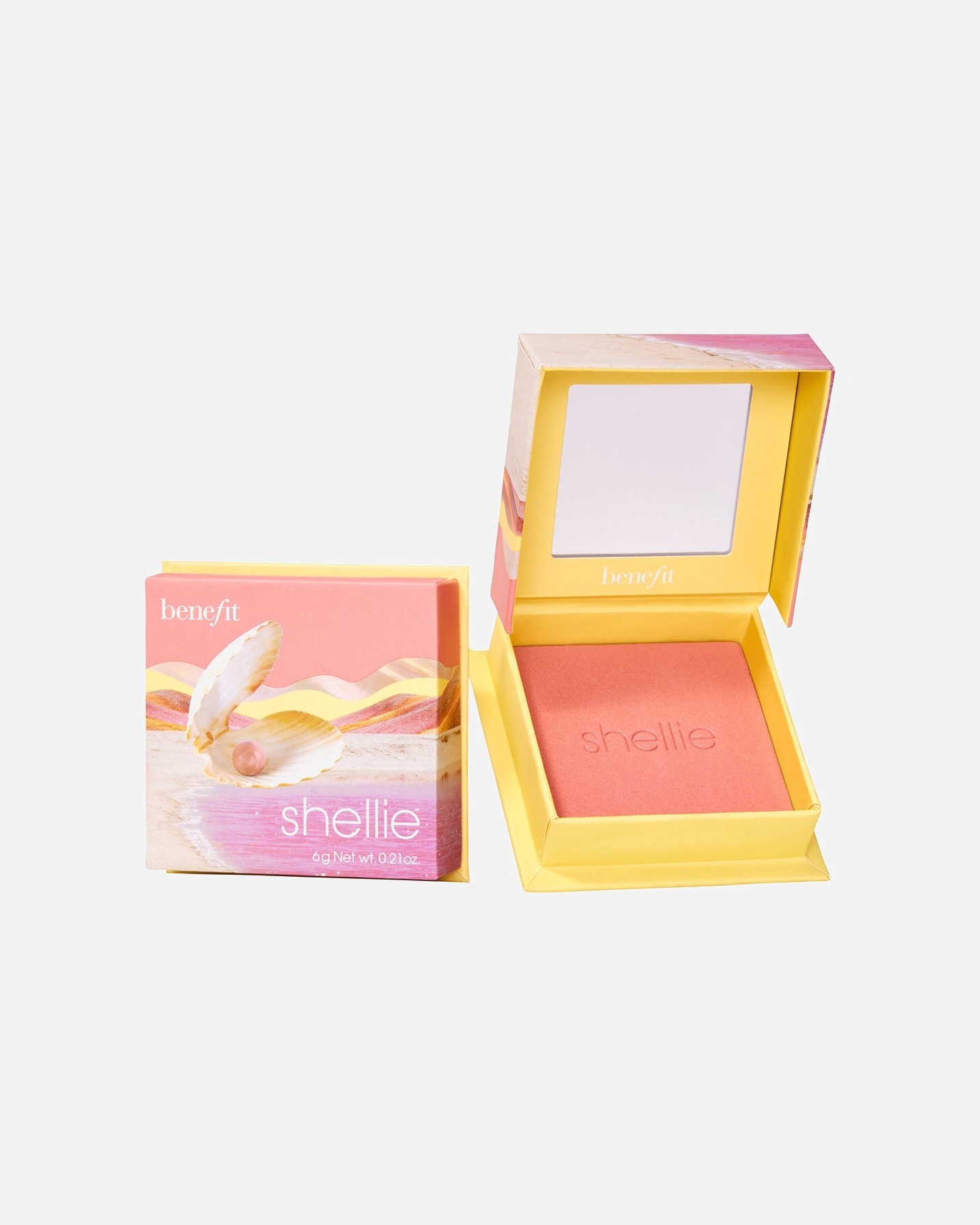 Blush für Unisex Benefit Bronzer & Blush Collection Shellie in softem Rosa mit Perlmuttschimmer MEDIUM PINK