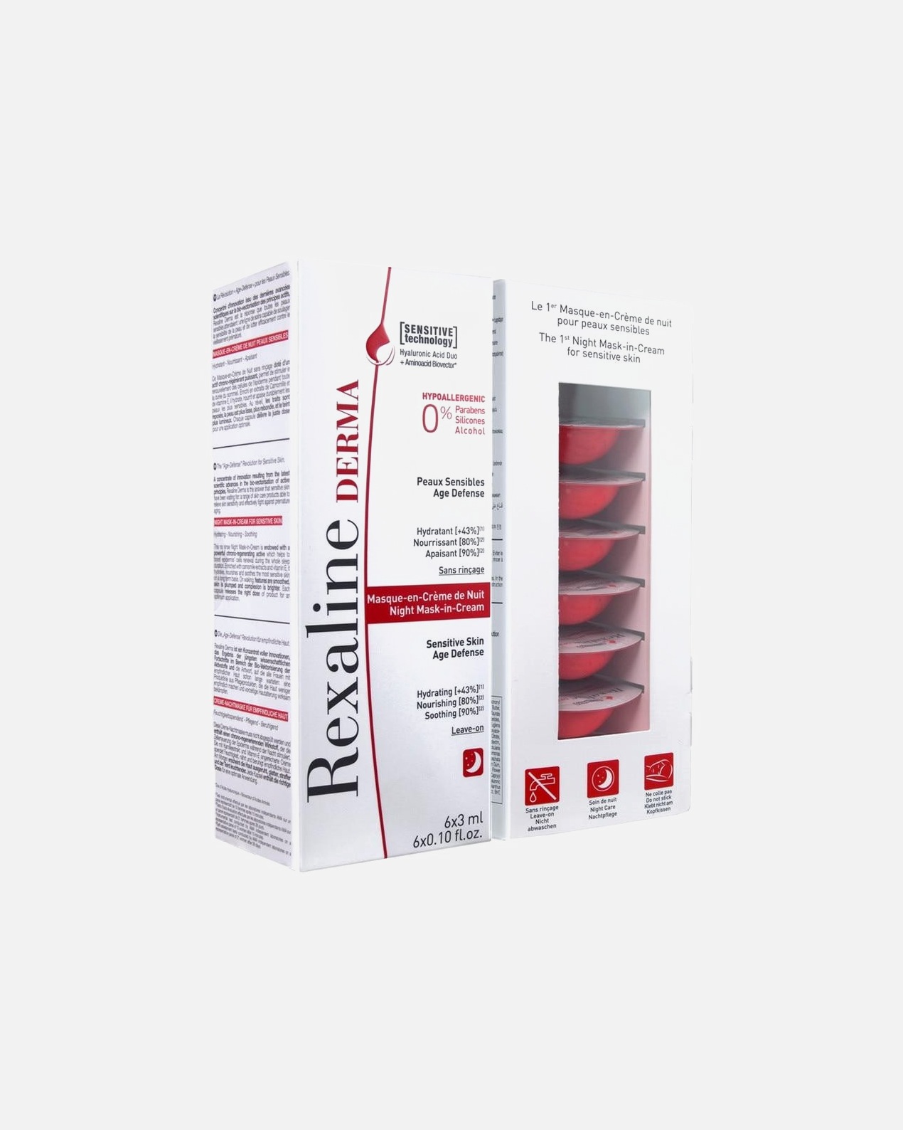 Feuchtigkeitsmaske für Weiblich Rexaline Night Mask-in-Cream 1 Stück