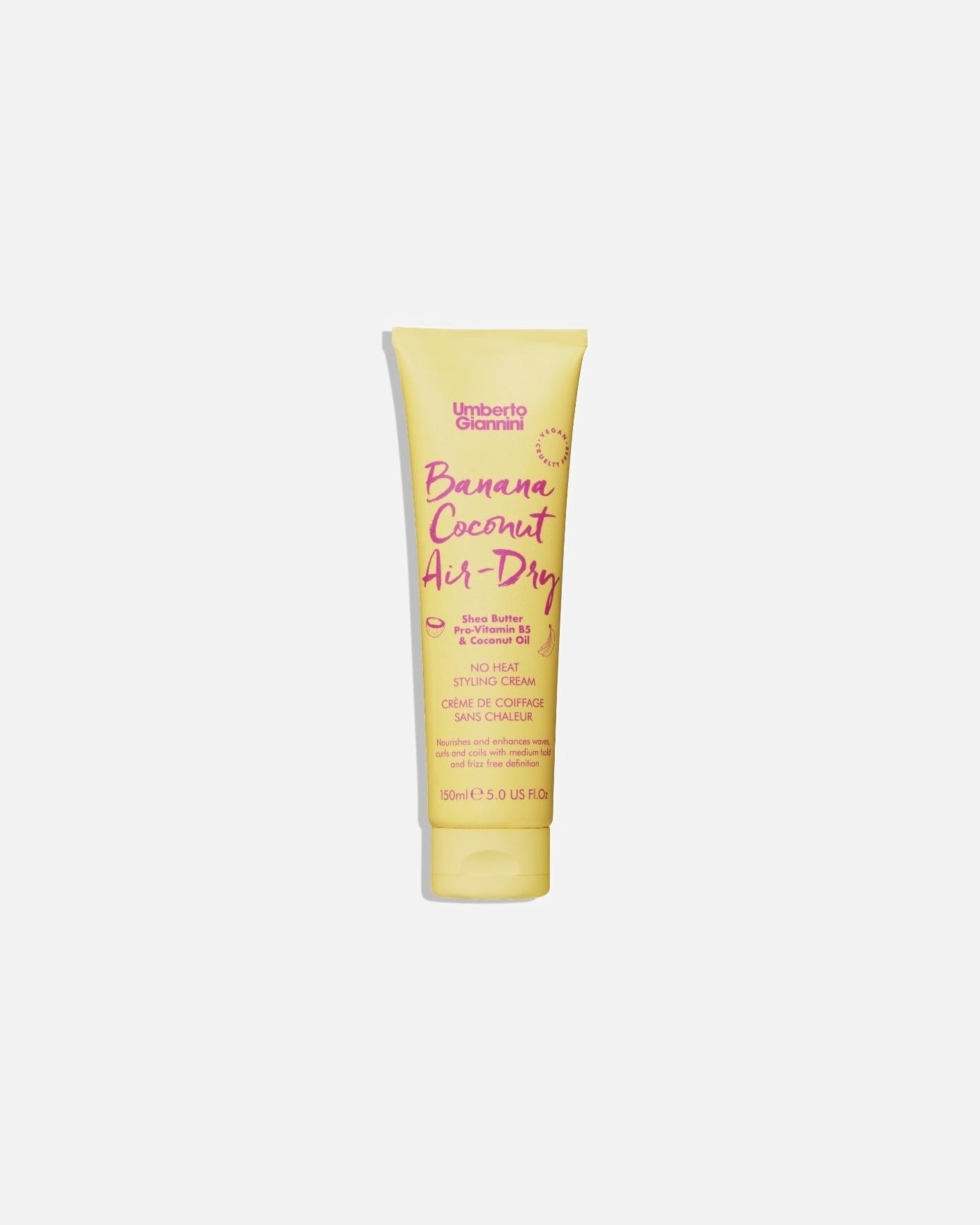 Haarcreme für Unisex Umberto Giannini Banana Coconut Air-Dry Cream 150 ml