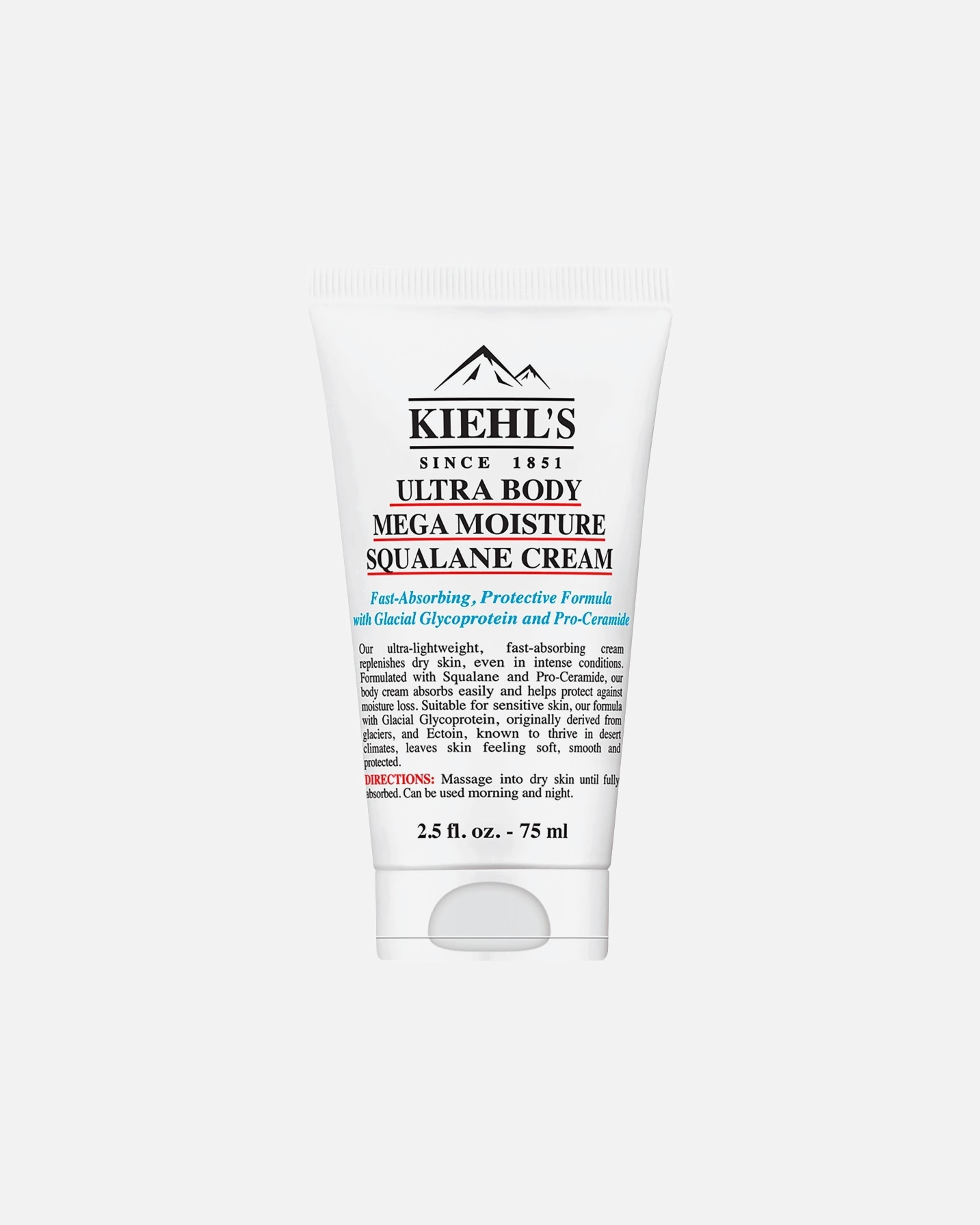 Körpercreme für Unisex Kiehl’s Ultra Body Mega Moisture Squalane Cream 75 ml
