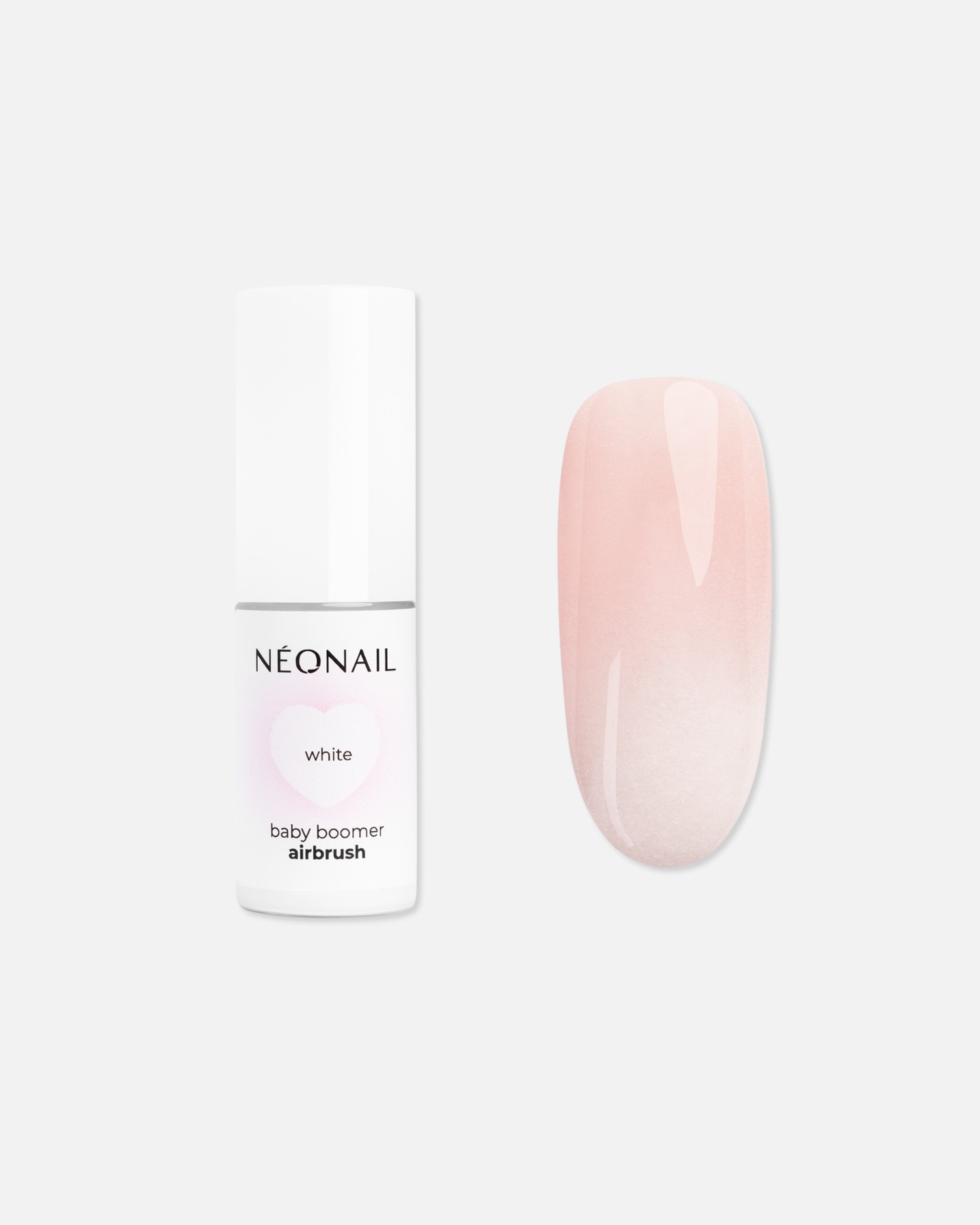 UV-Nagellack für Unisex NEONAIL Baby Bloomer Airbrush WHITE