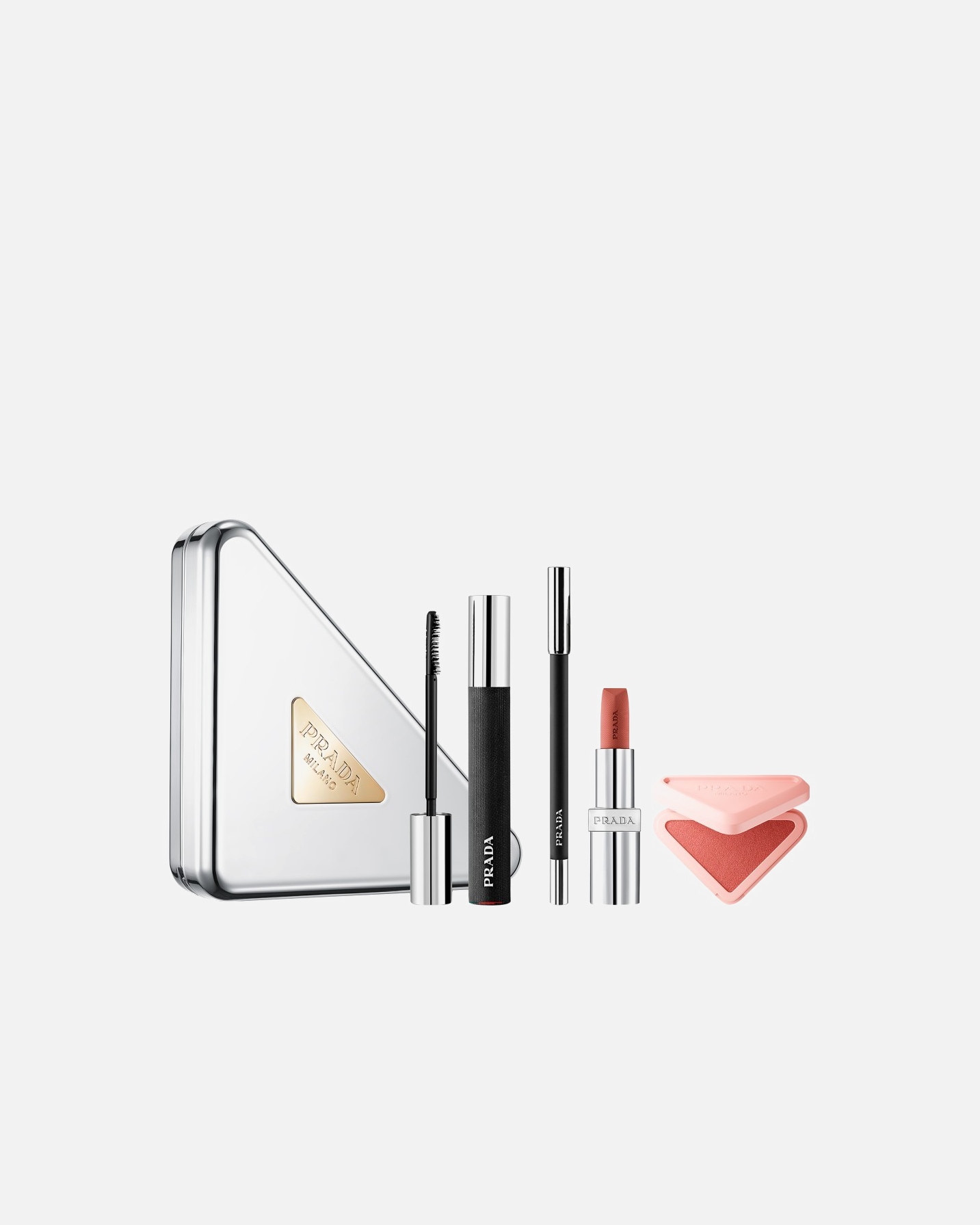 Augen Make-up Set für Unisex Prada Beauty Clutch Set (Mascara + Eyeliner + Lipstick + Blush) 1 Stück
