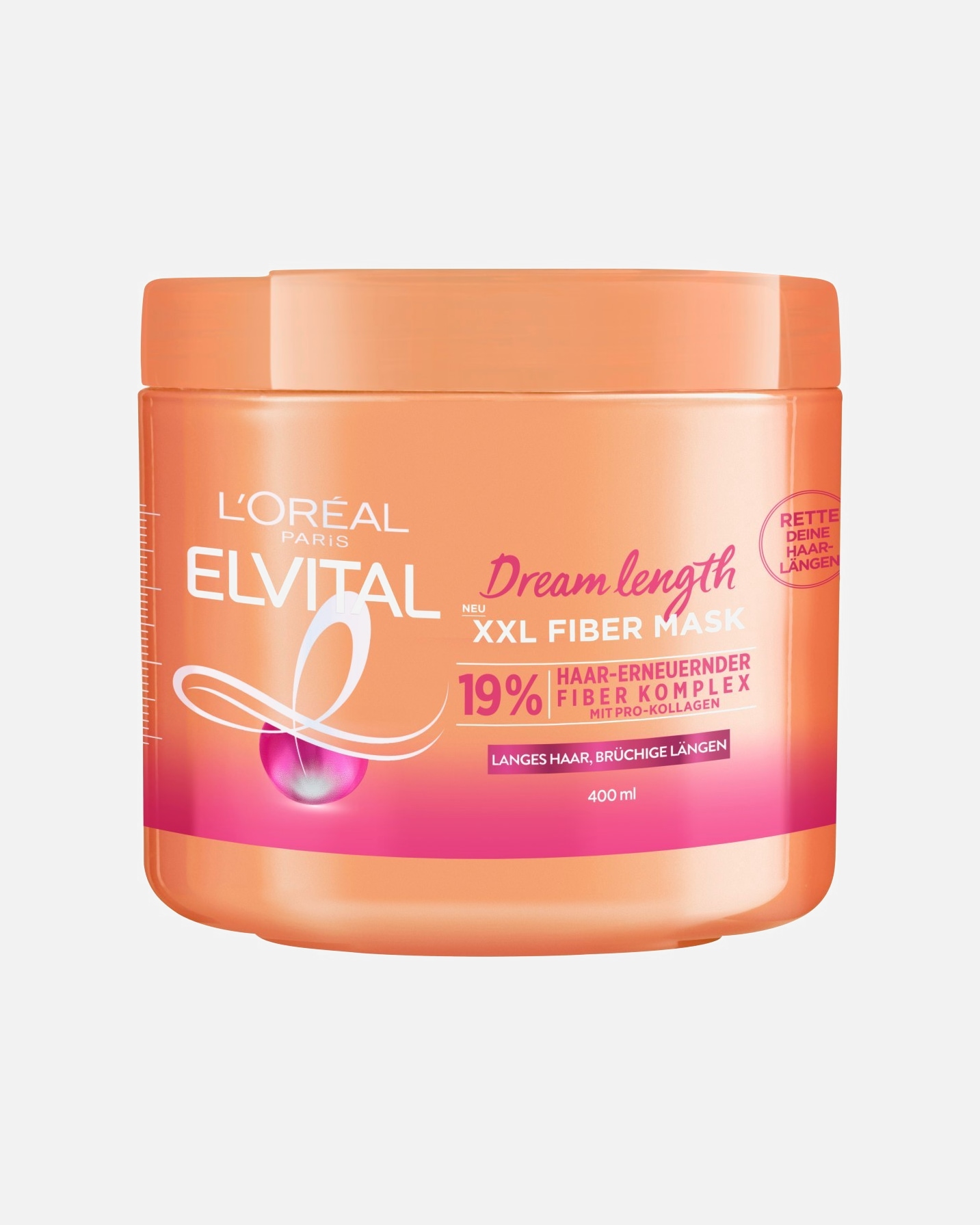 Haarkur für Unisex L’Oréal Paris Elvital Dream Length XXL Intensivkur 400 ml