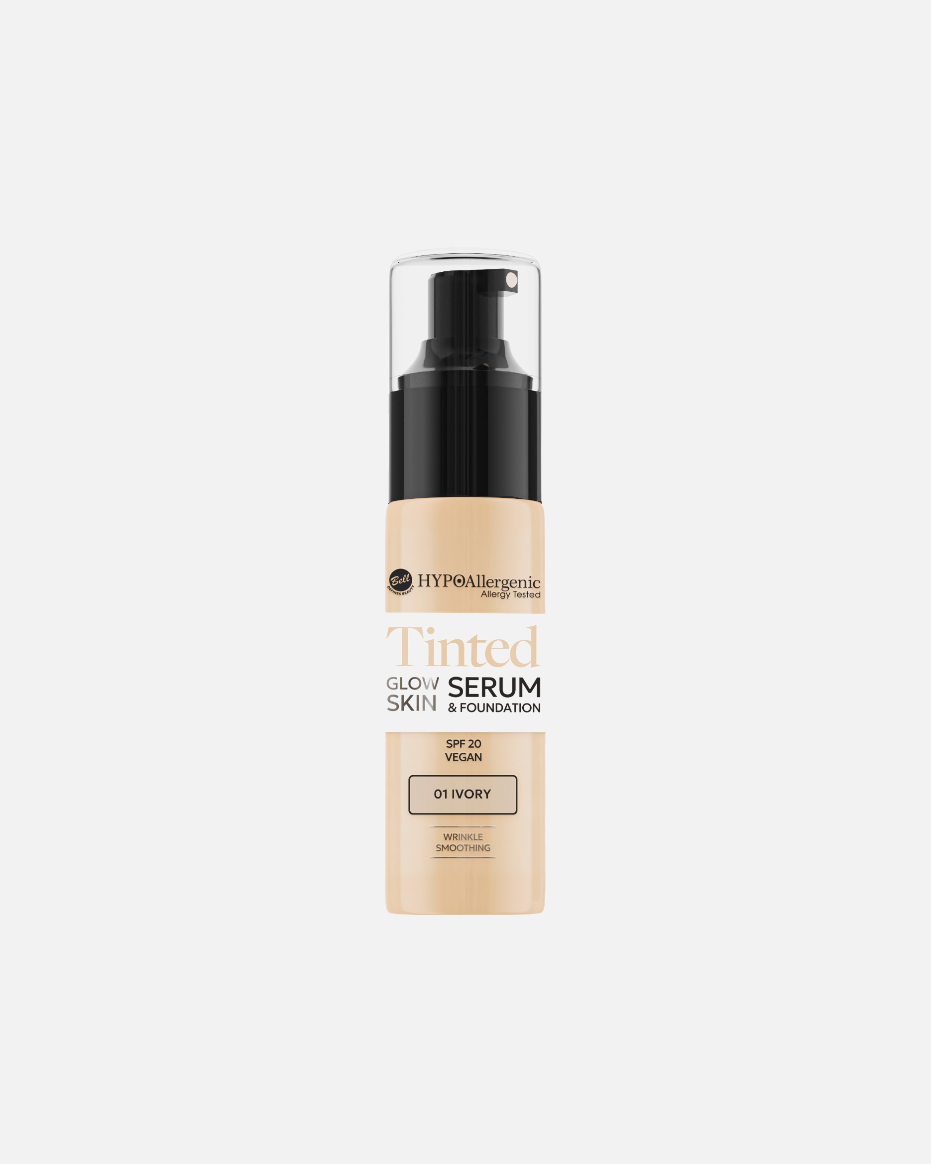 Foundation für Unisex Bell Hypo Allergenic Glow Skin Tinted Serum 1 - IVORY