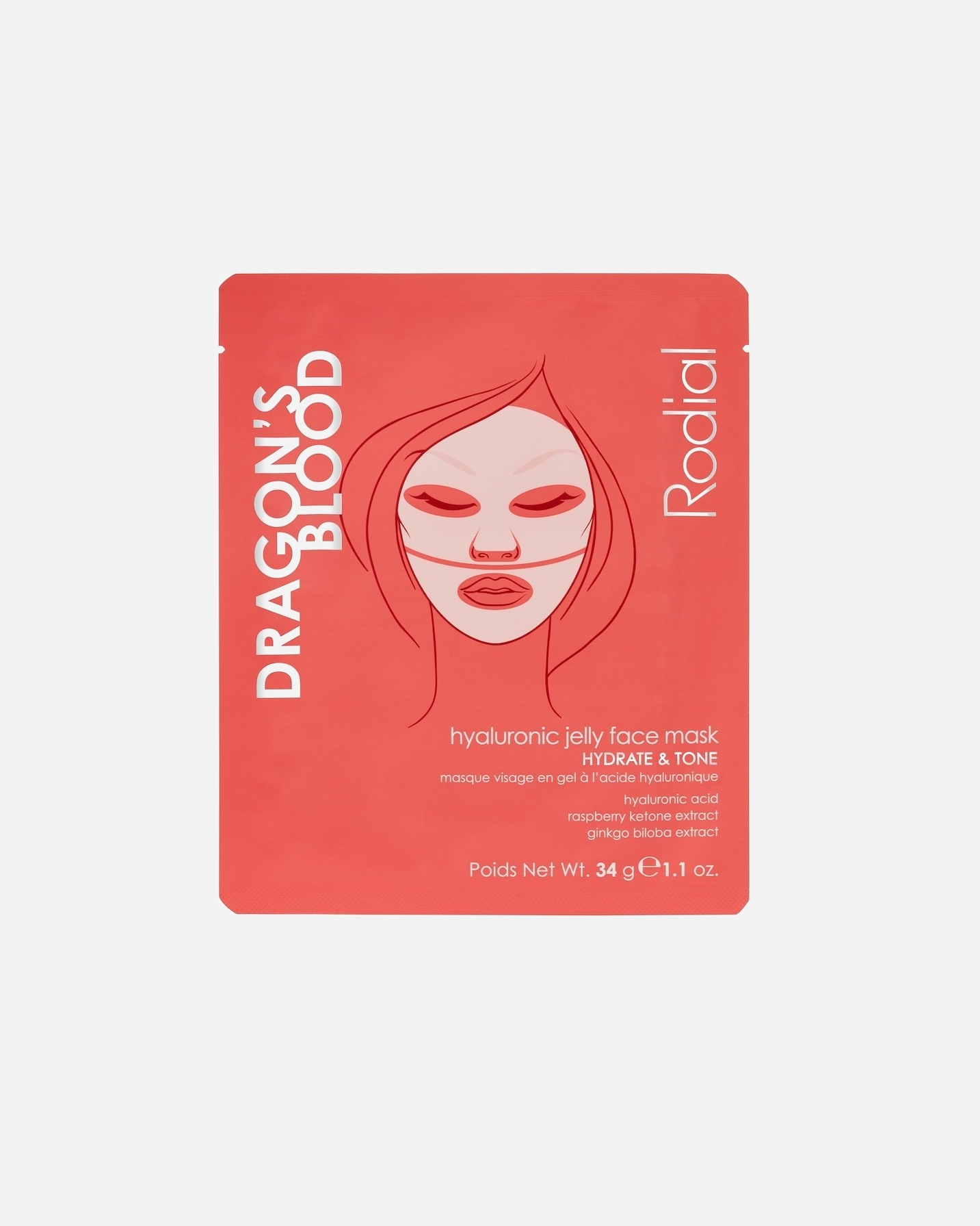 Tuchmaske für Unisex Rodial DRAG BLOOD GESICHTSMASKE 1 Stück