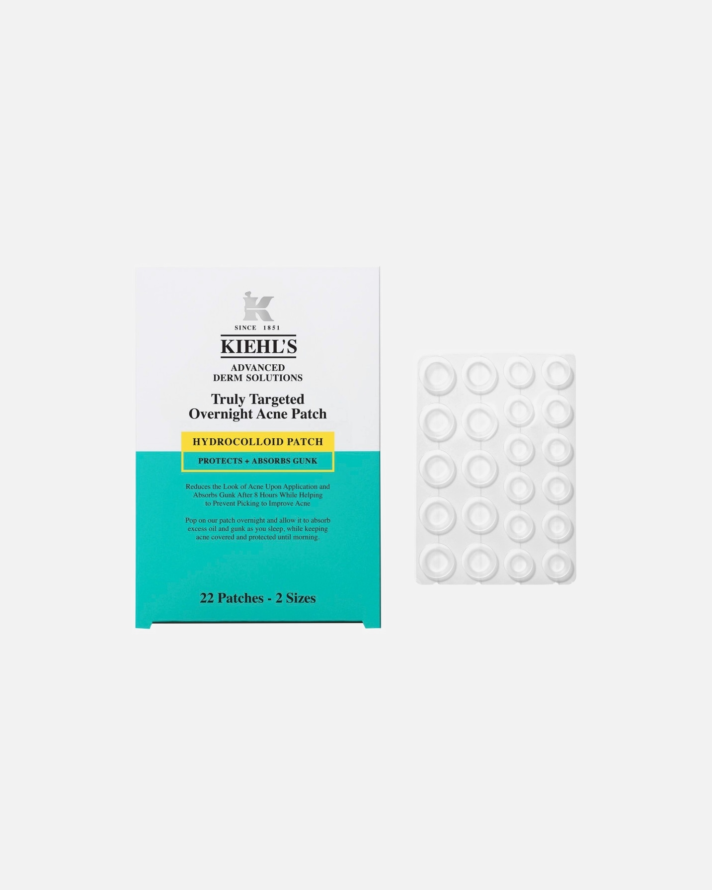 Anti-Akne Pflege für Unisex Kiehl’s Dermatologist Solutions Truly Targeted Overnight Blemish Patches 22 Stück