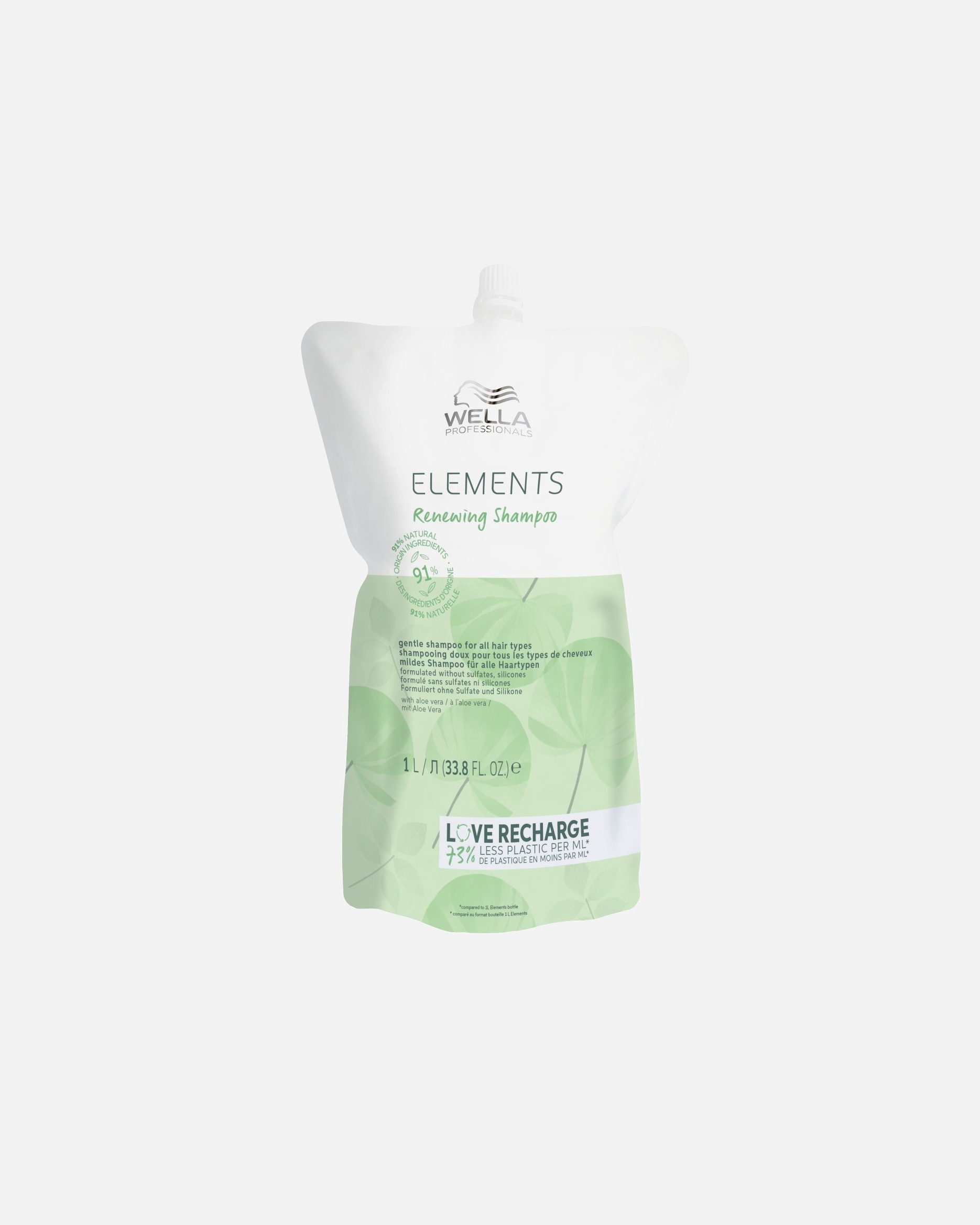Shampoo für Unisex Wella Elements Renewing 1000 ml - Refill