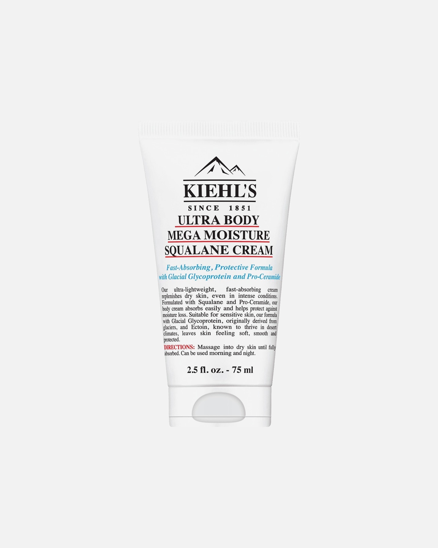 Körpercreme für Unisex Kiehl’s Ultra Body Mega Moisture Squalane Cream 75 ml