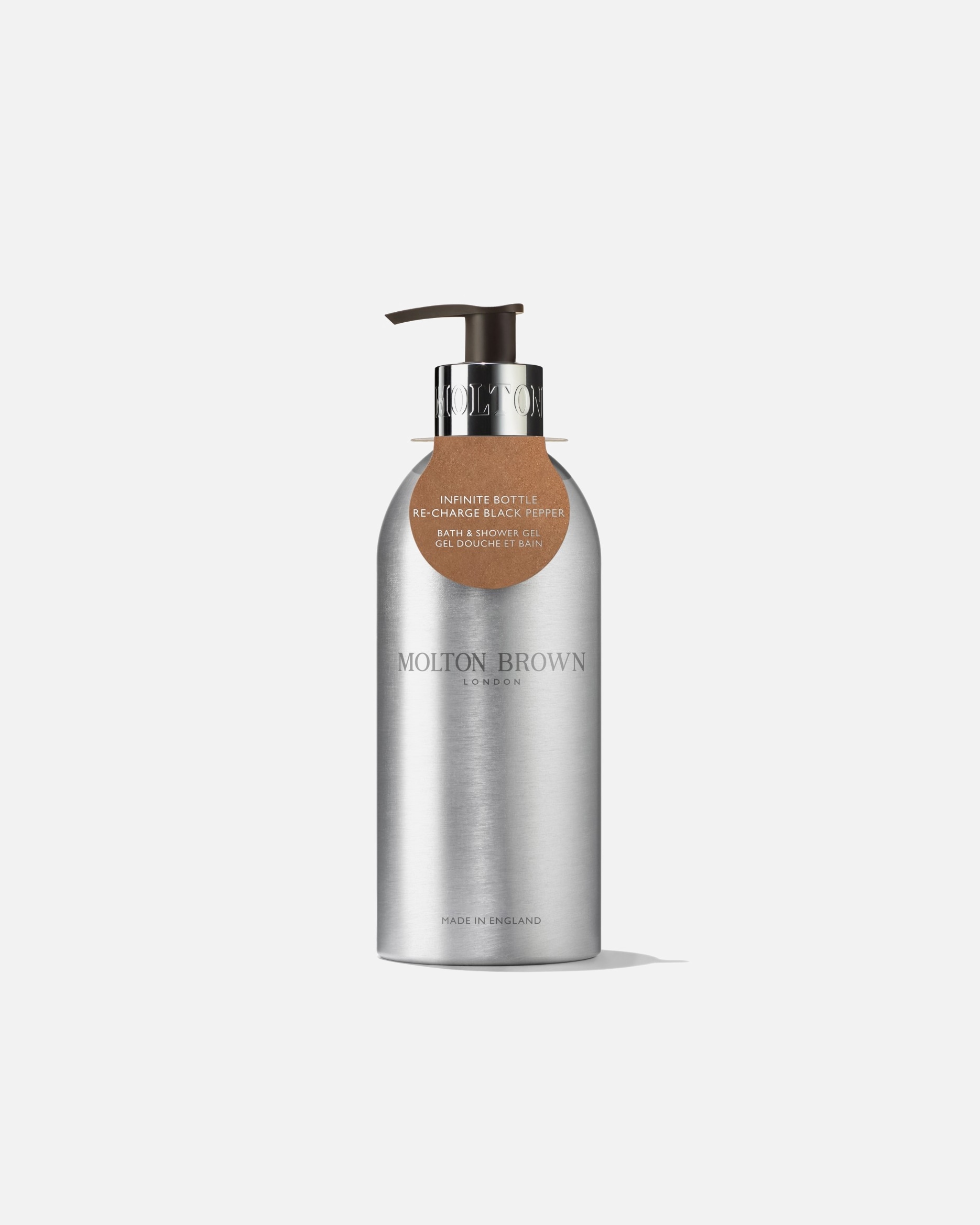 Duschgel für Männlich Molton Brown Re-charge Black Pepper Infinite Bottle Bath & Shower Gel 400 ml
