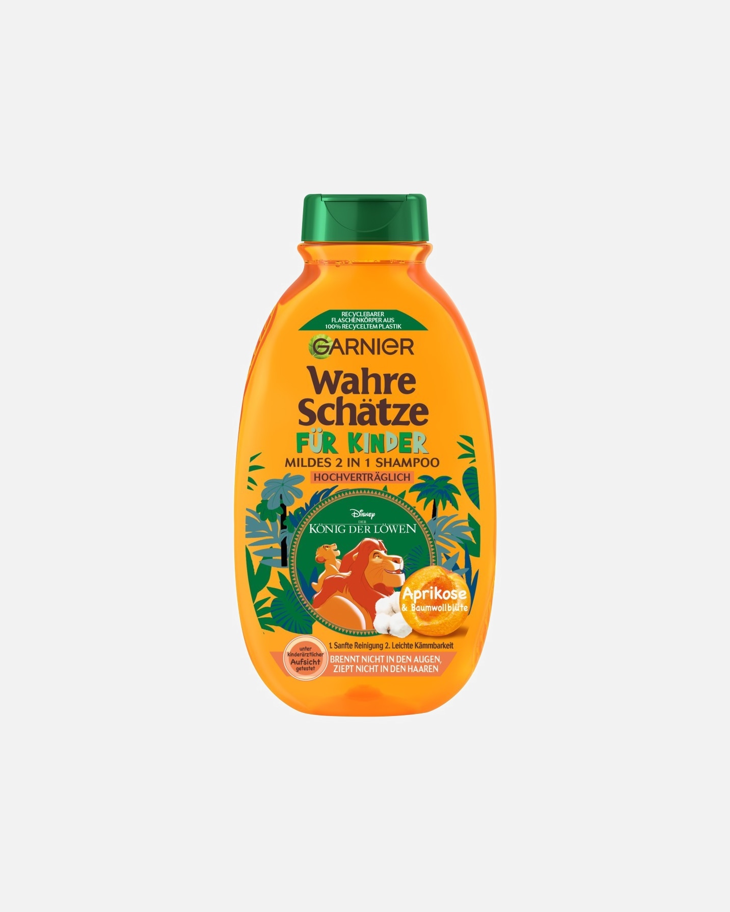 Shampoo für Unisex Garnier Wahre Schätze Mildes 2in1 Aprikose & Baumwollblüte 250 ml